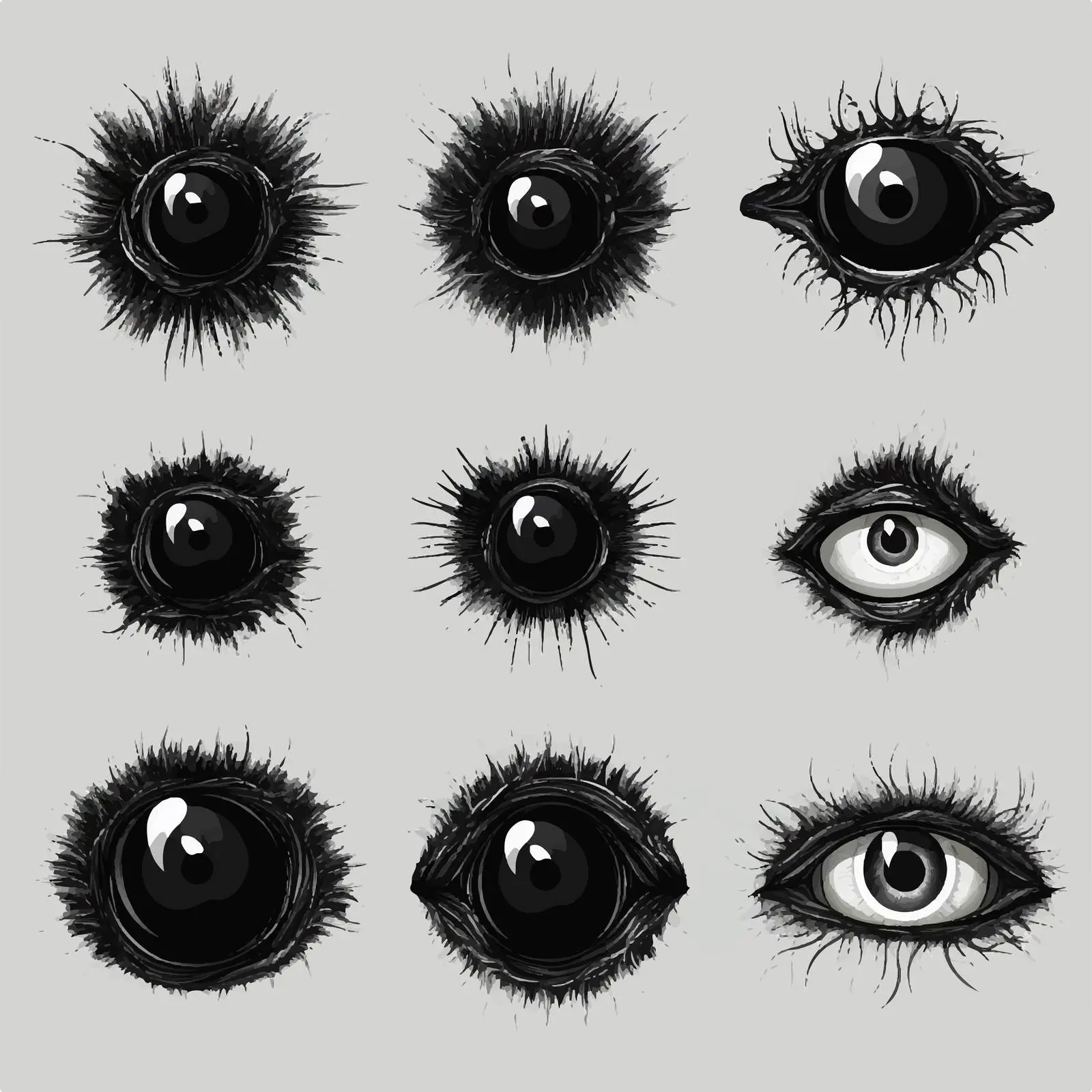 Halloween Card Invitation with Human Eyes — free download from Dotvec