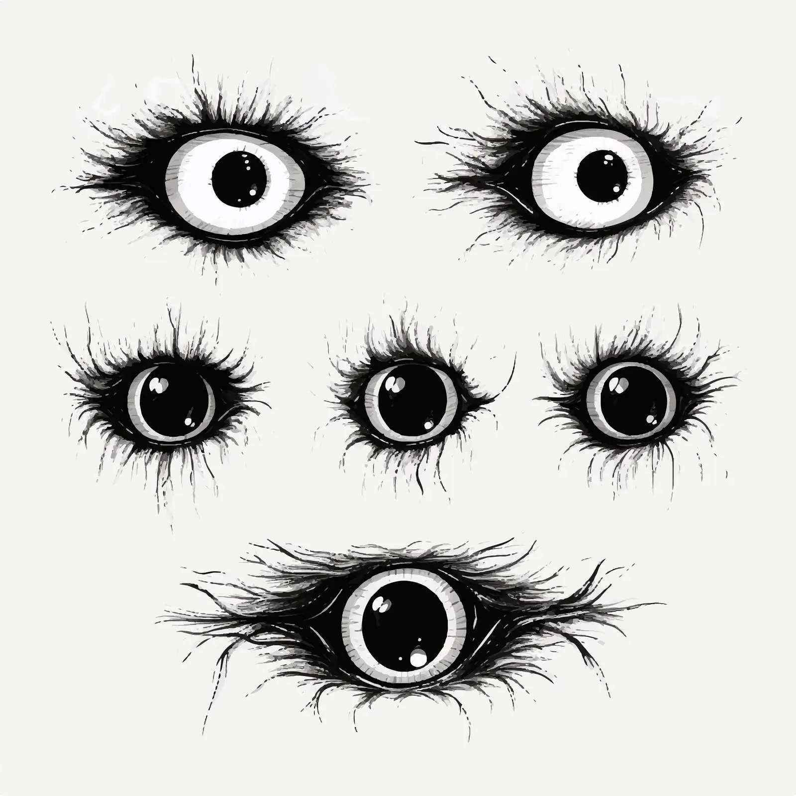 Halloween Card Invitation with Human Eyes — free download from Dotvec