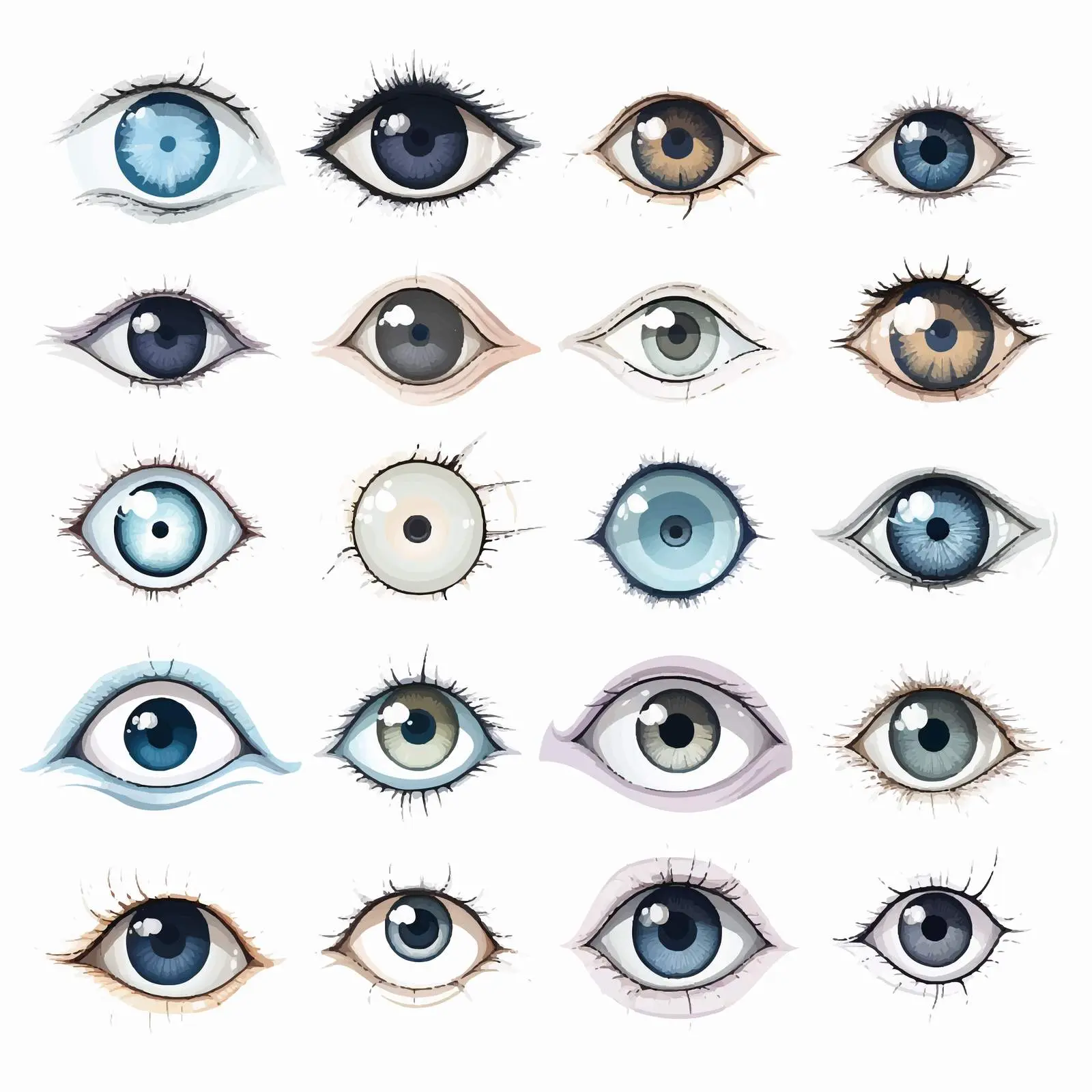 Halloween Human Eye Design Vectors on White Background — free download from Dotvec