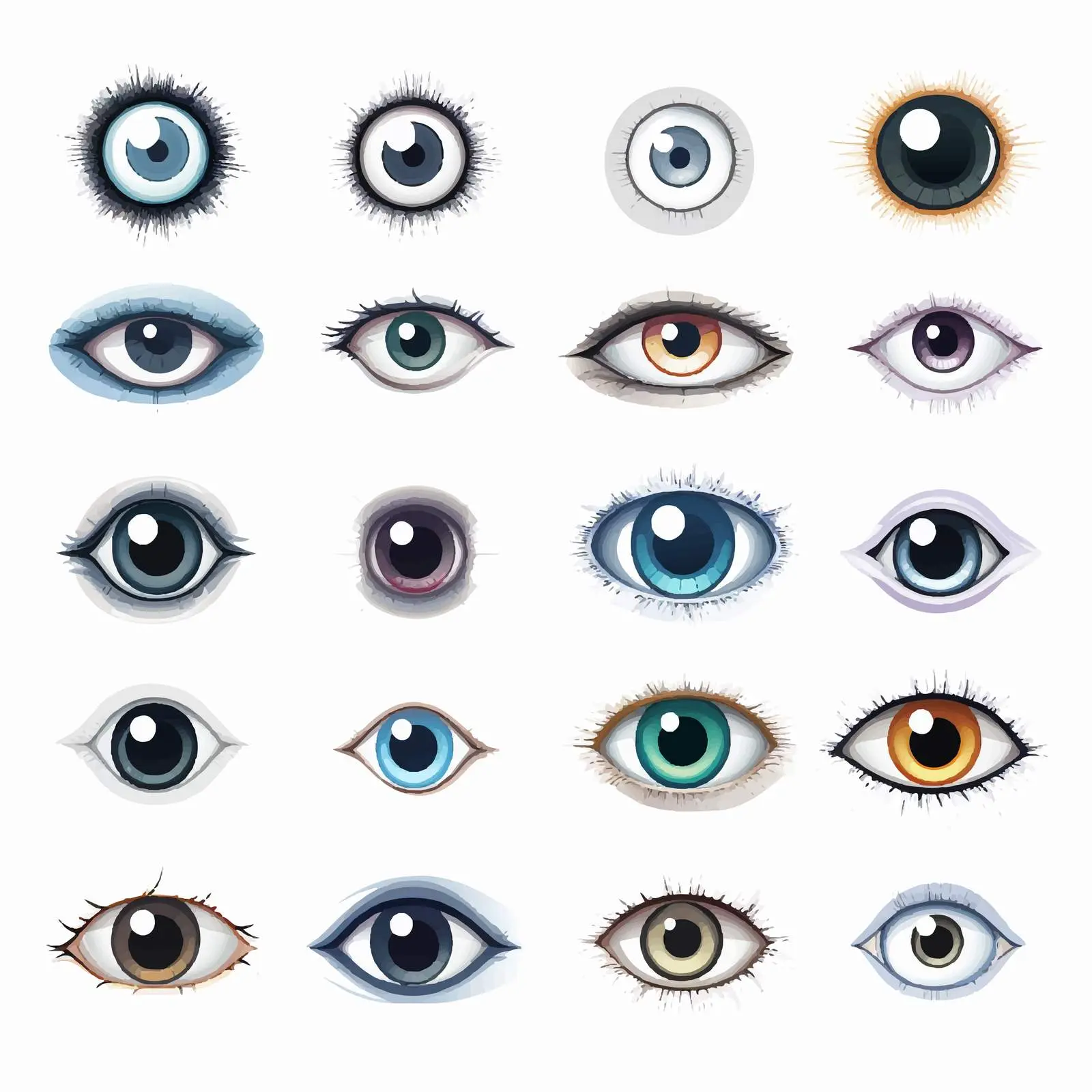 Halloween Human Eyes Vector on White Background — free download from Dotvec