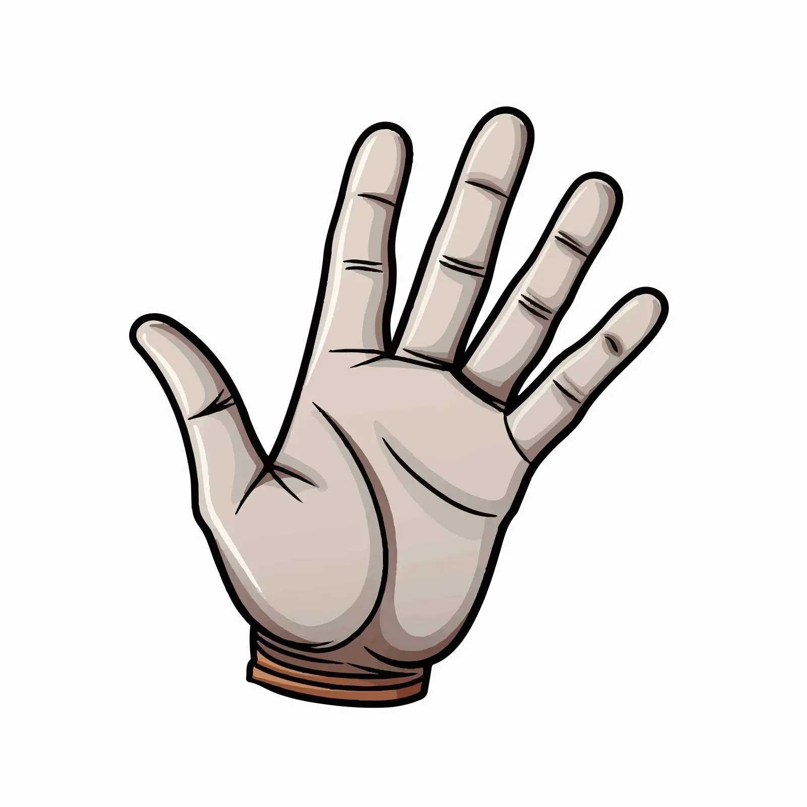 Cartoon Human Hand Vector Illustration on White Background — free download from Dotvec