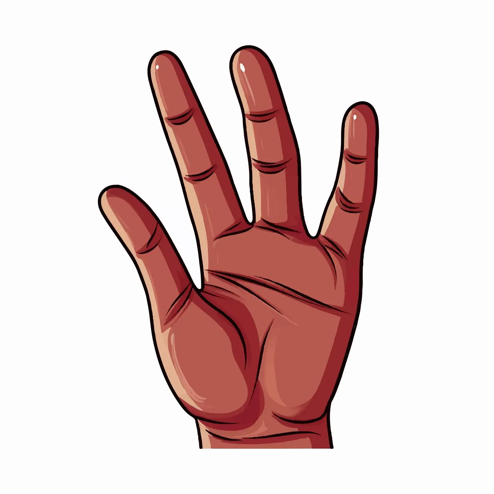 Cartoon Vector Human Hand Icon Illustration — free download from Dotvec