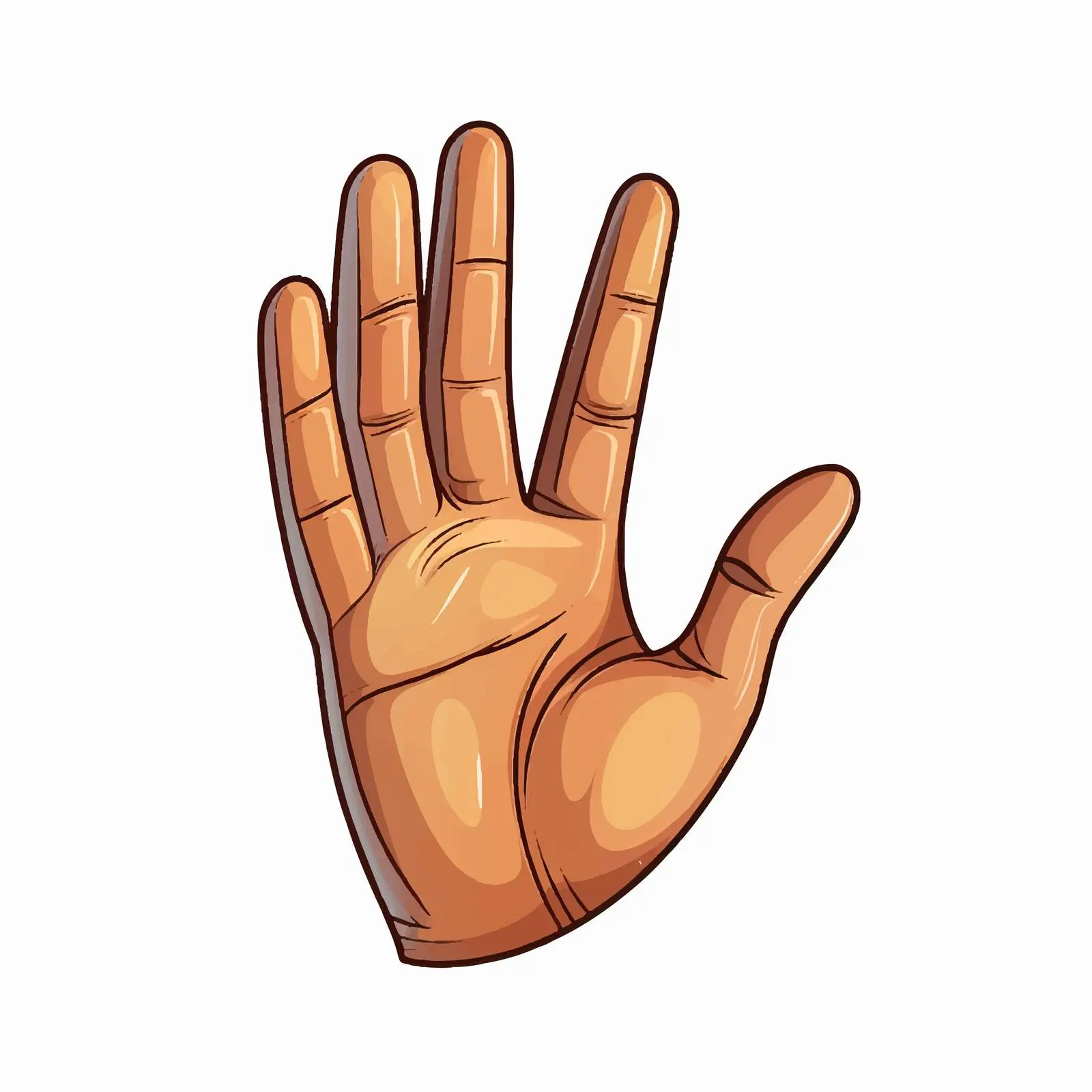 Cartoon Human Hand Icon Vector Illustration — free download from Dotvec