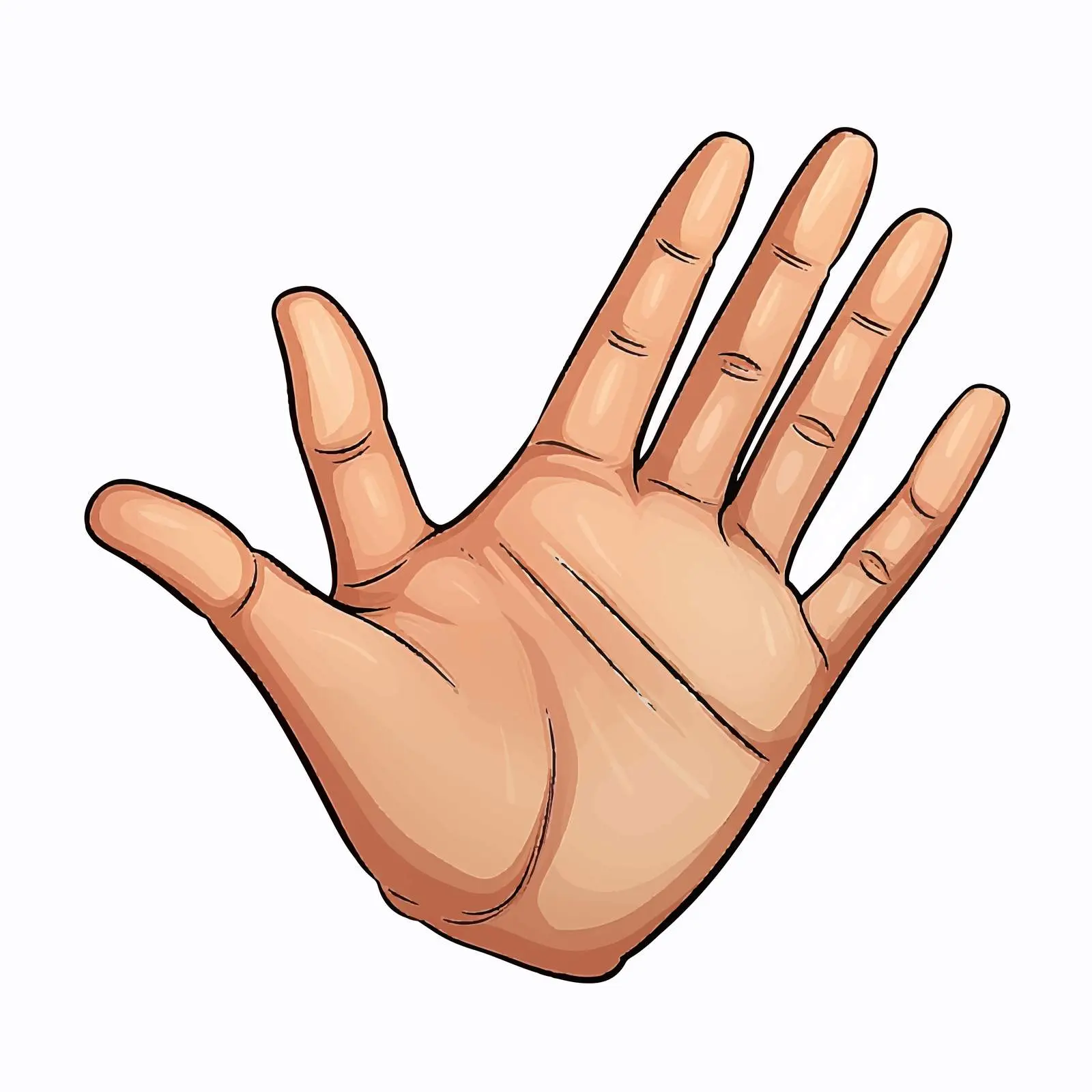 Cartoon Human Hand Icon Vector Illustration — free download from Dotvec