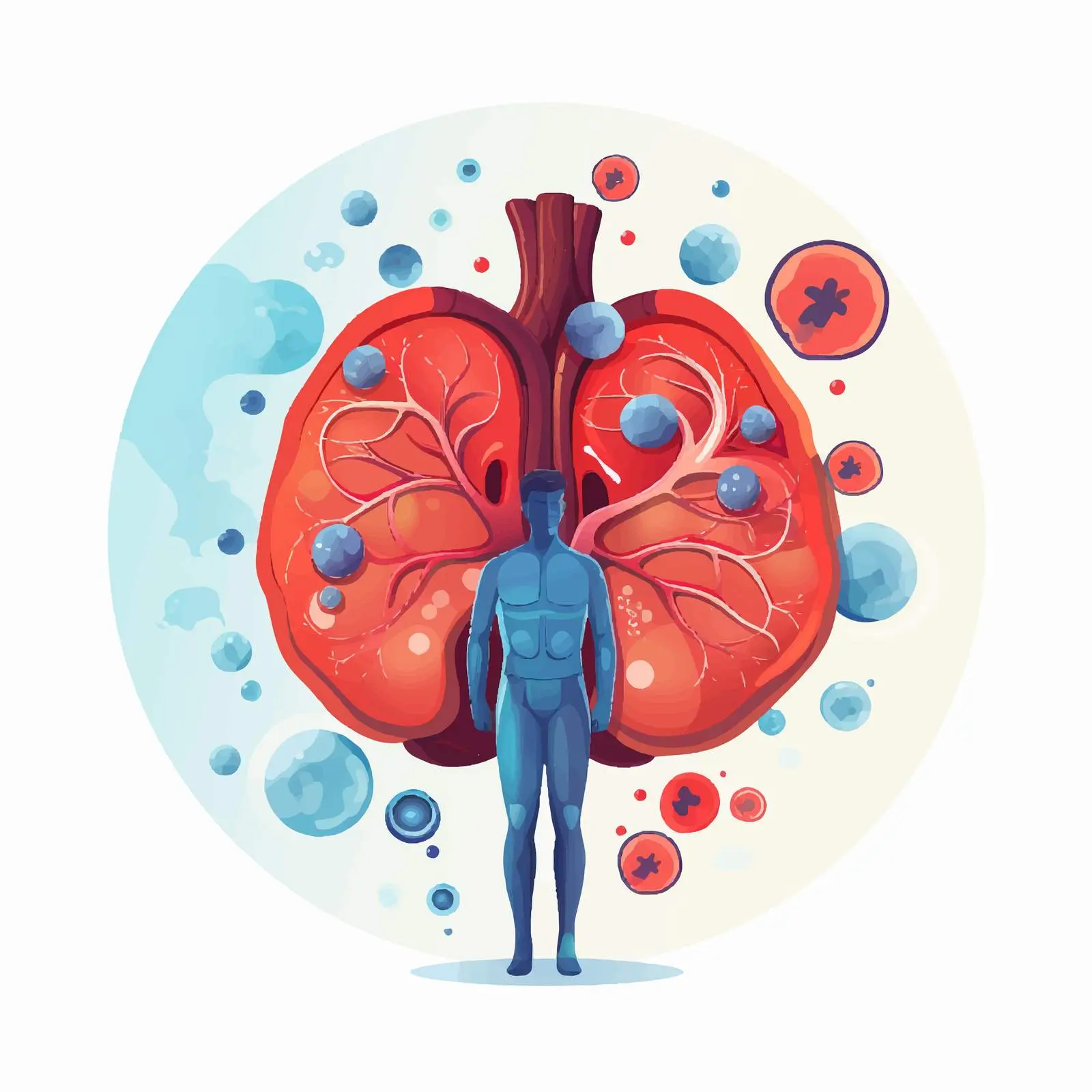 Kidney Illustration of Human Internal Organs — free download from Dotvec