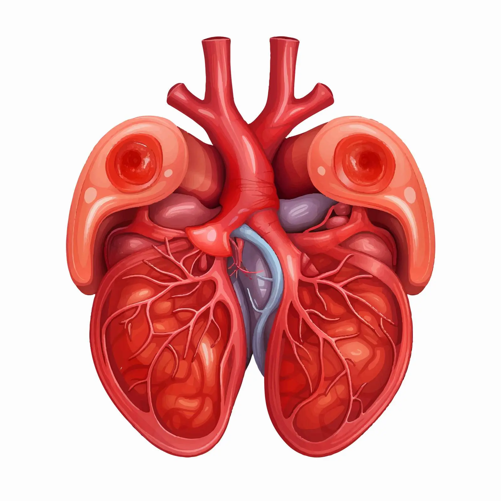 Human Internal Organ Illustration with Kidney — free download from Dotvec