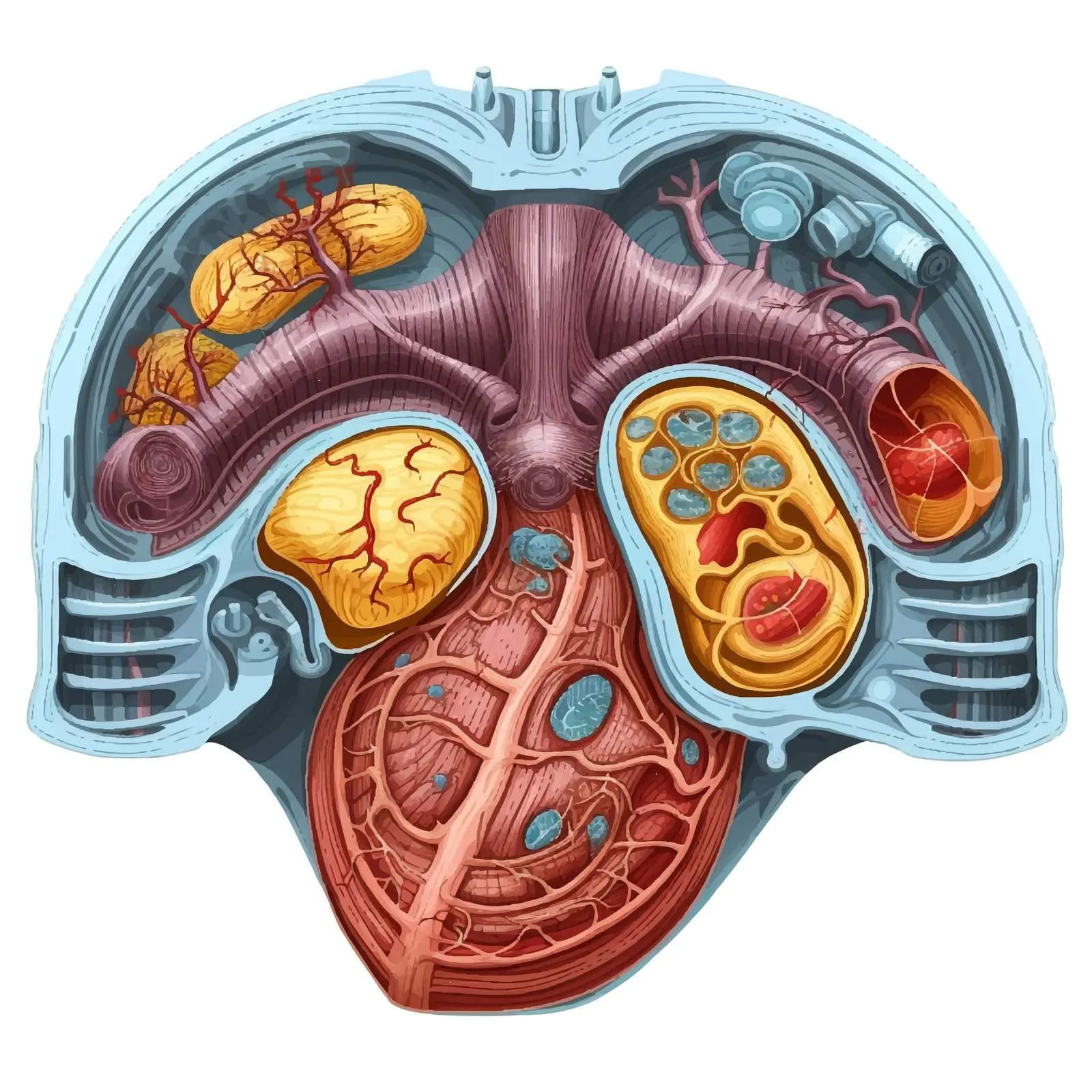 Human Internal Organ Stomach Vector Illustration — free download from Dotvec