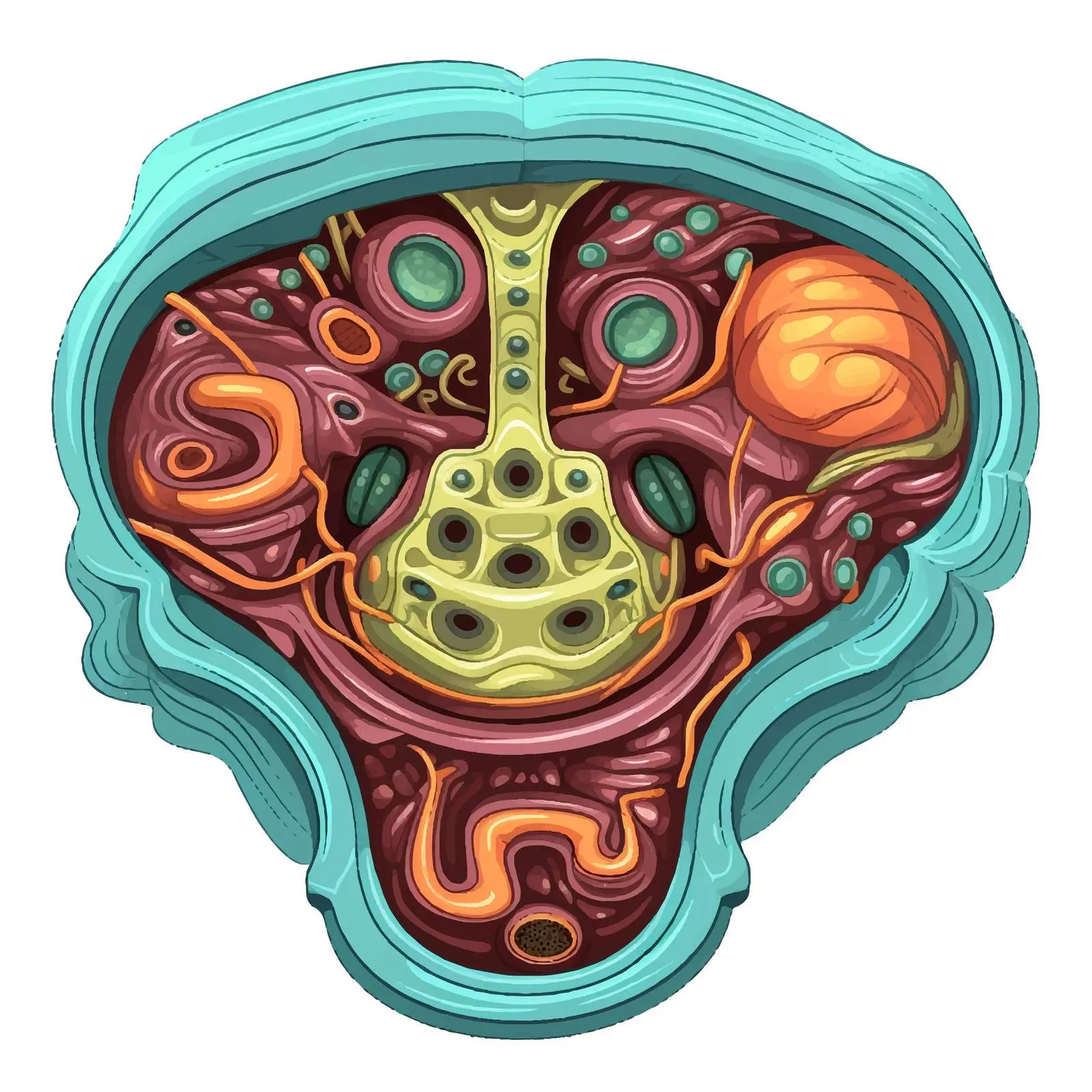 Human Internal Organ Stomach Vector Illustration — free download from Dotvec