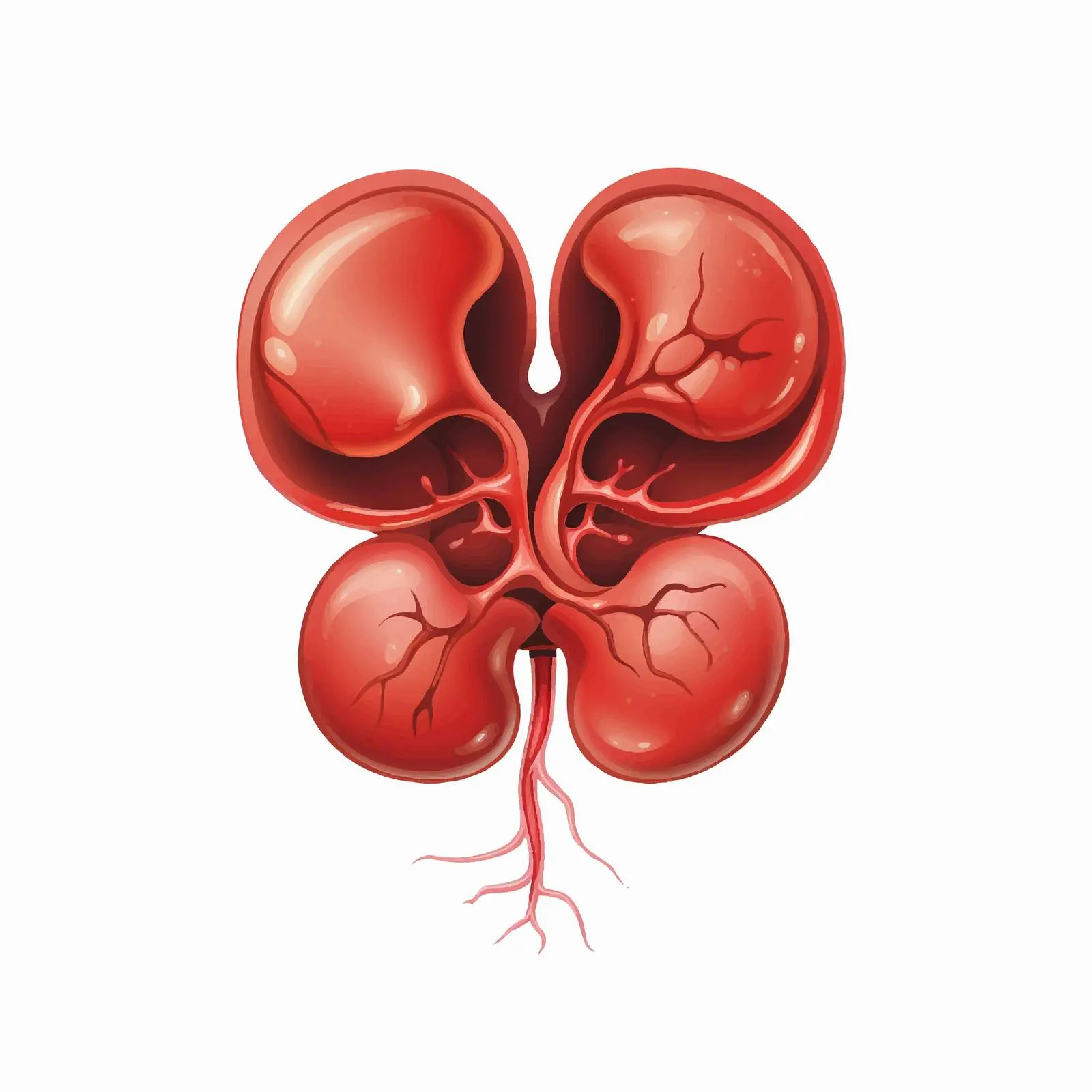 Human Kidneys and Bladder Cartoon Vector Illustration — free download from Dotvec