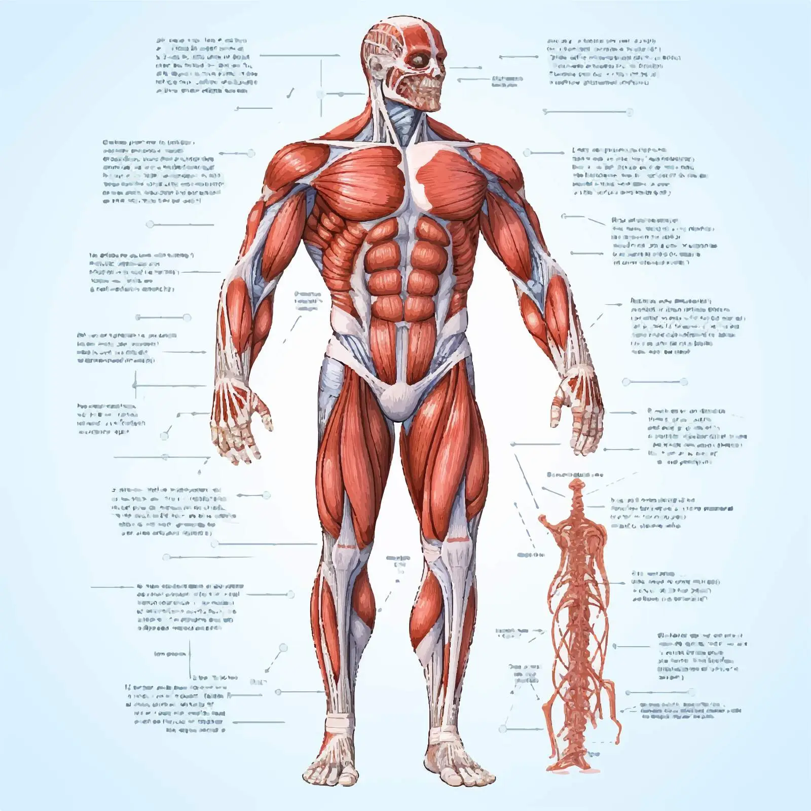 Human Muscle Anatomy Structure Illustration Vector — free download from Dotvec