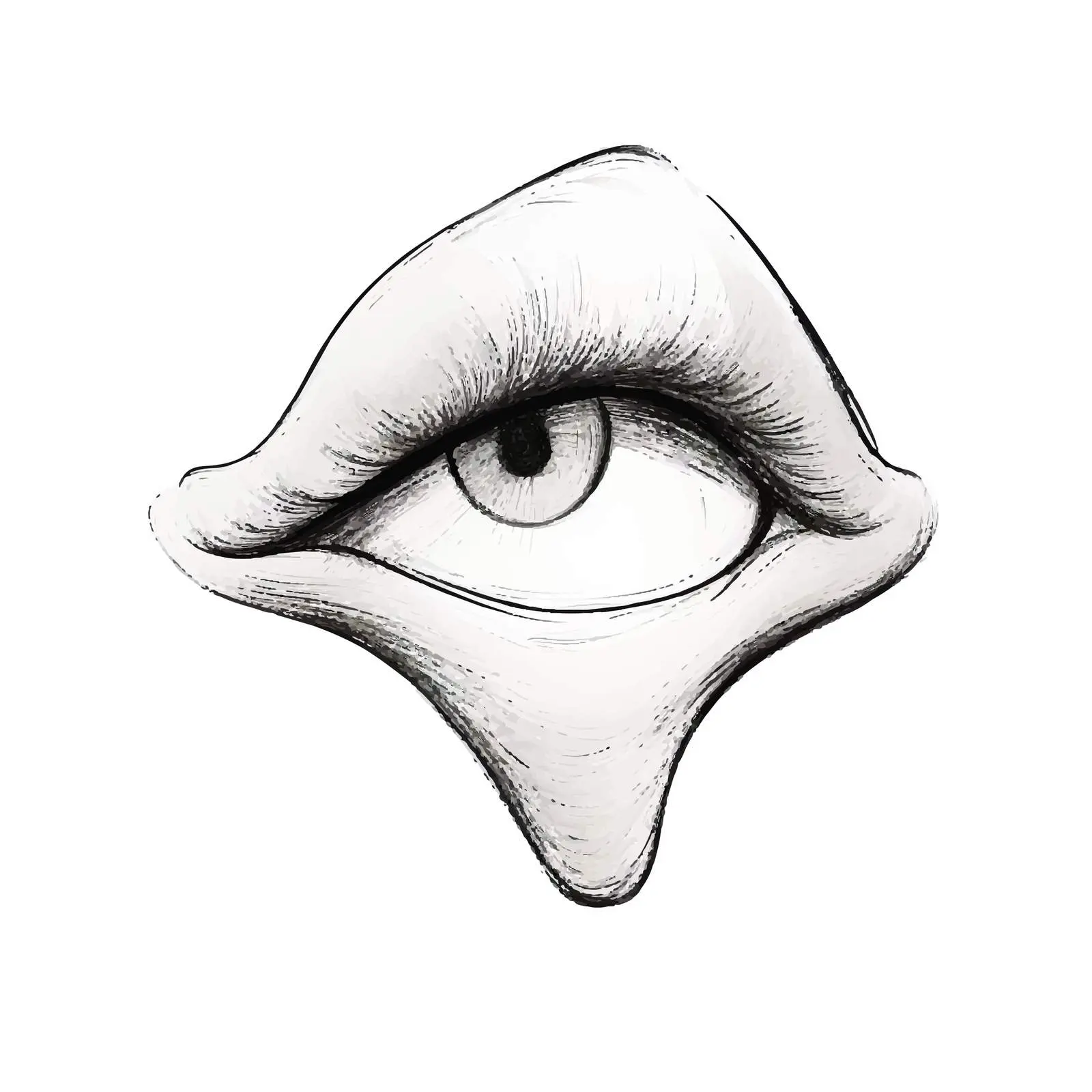 Cartoon Vector Illustration of Human Nose Sketch — free download from Dotvec