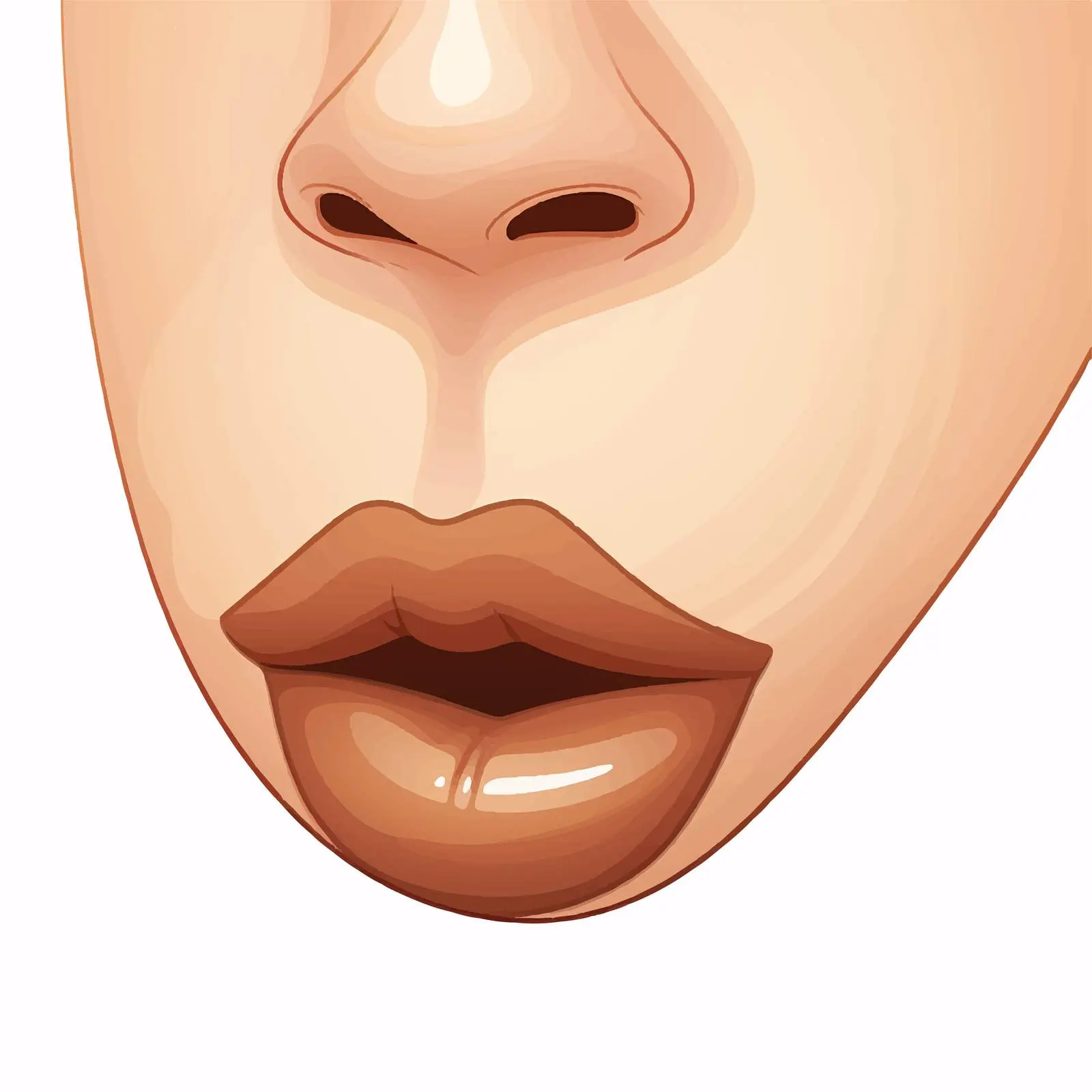 Cartoon Vector Illustration of Human Nose — free download from Dotvec