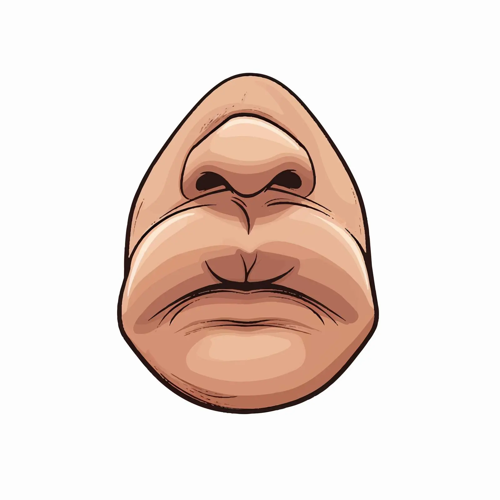 Cartoon Human Nose Vector Illustration — free download from Dotvec