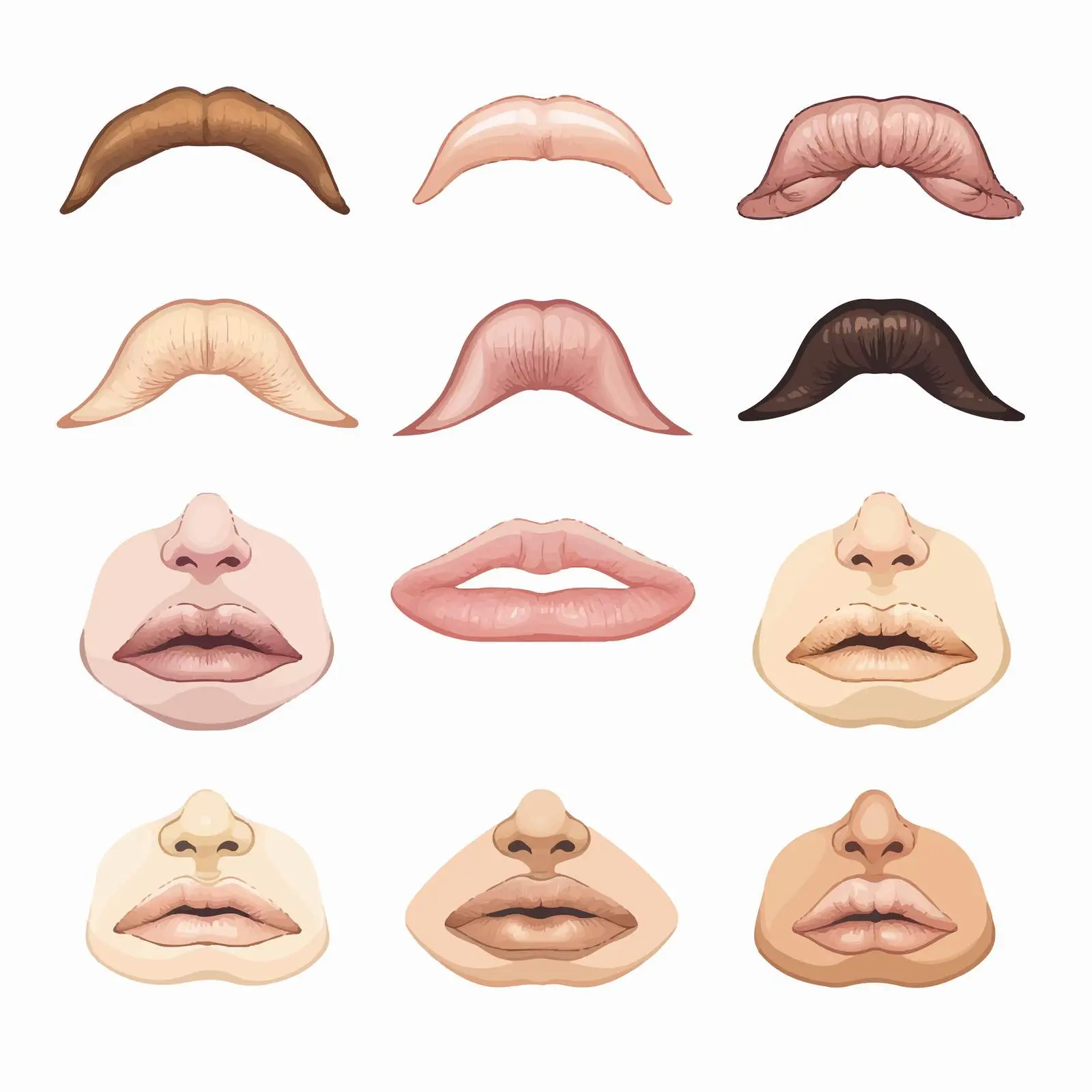 Human Nose Vector Illustration on White Background — free download from Dotvec