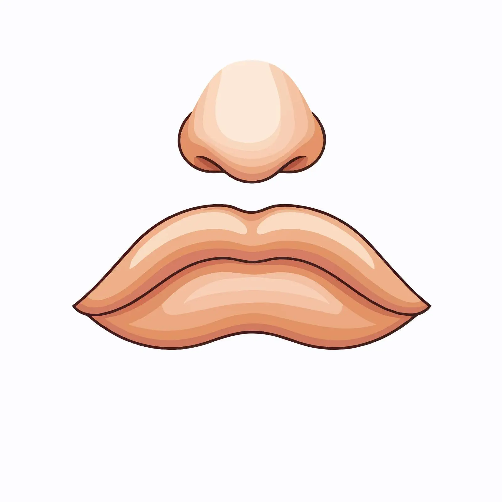 Human Nose Vector Illustration on White Background — free download from Dotvec