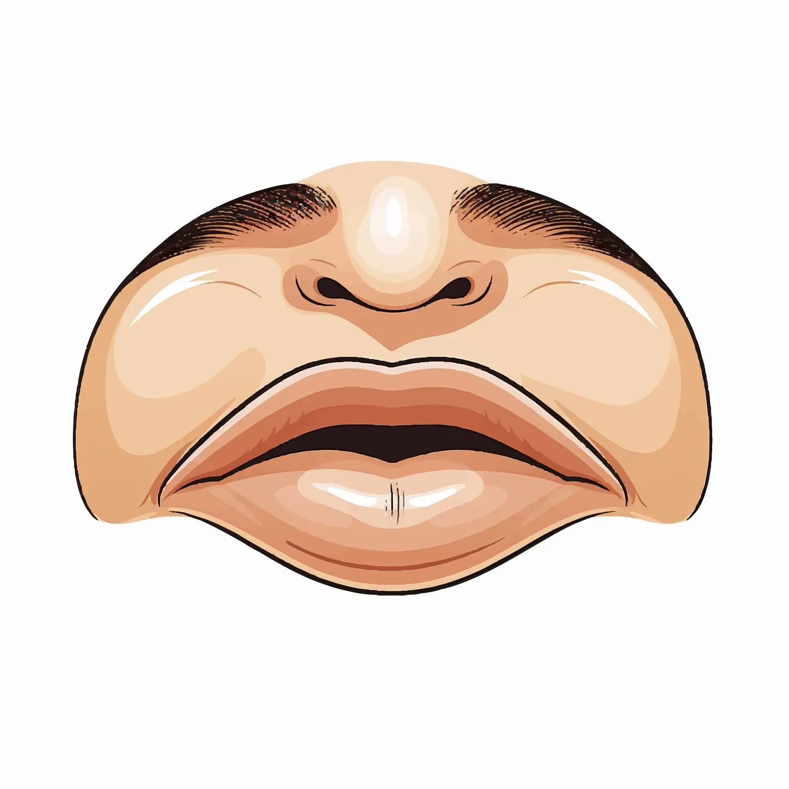 Human Nose Vector Illustration on White Background — free download from Dotvec