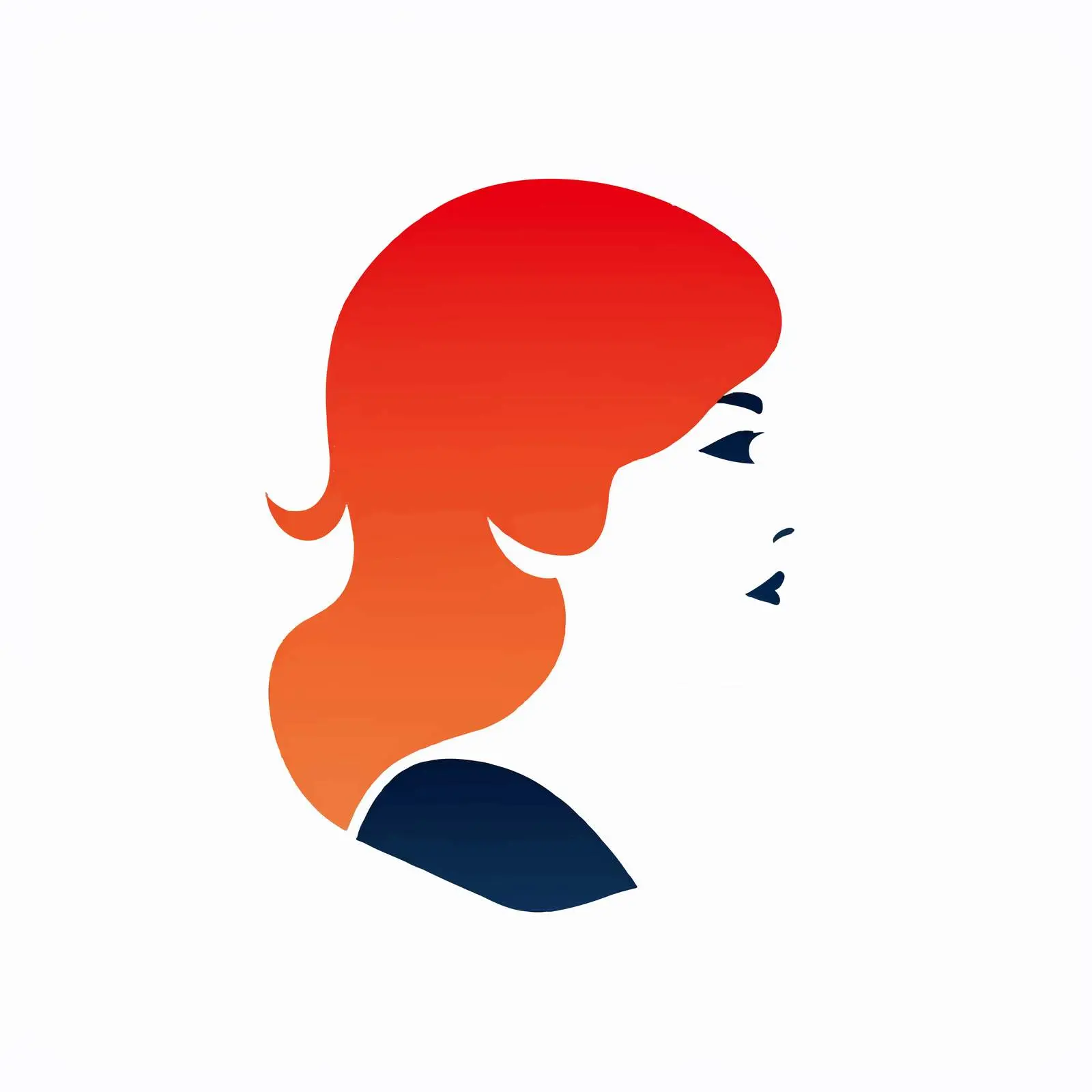 Flat Icon of Woman Profile Pictogram — free download from Dotvec