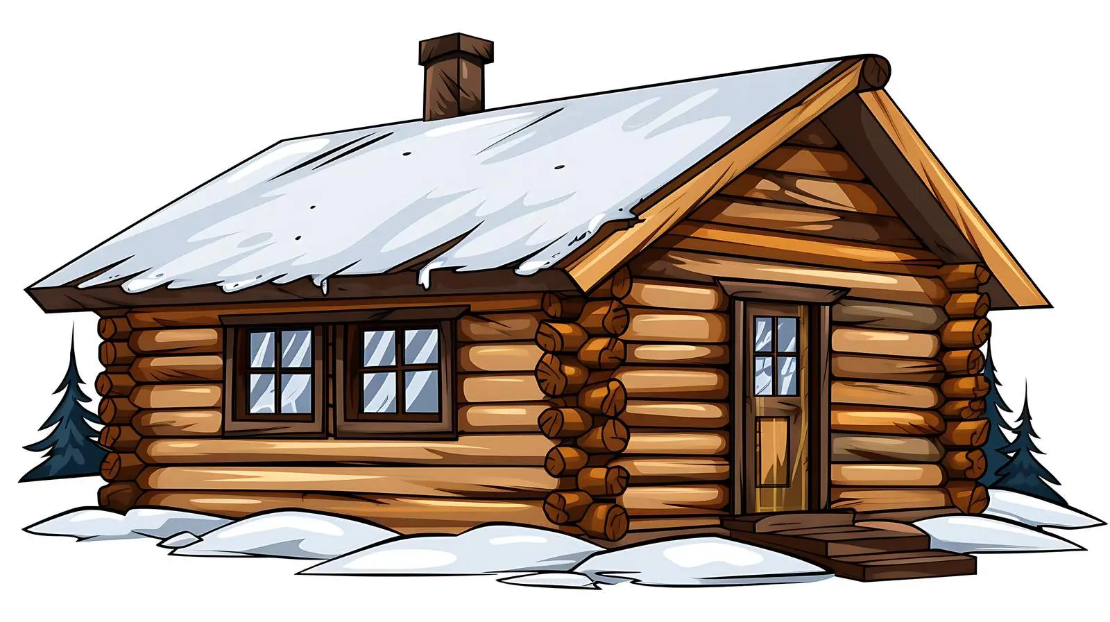 Rustic Cabin Vector Illustration — free download from Dotvec