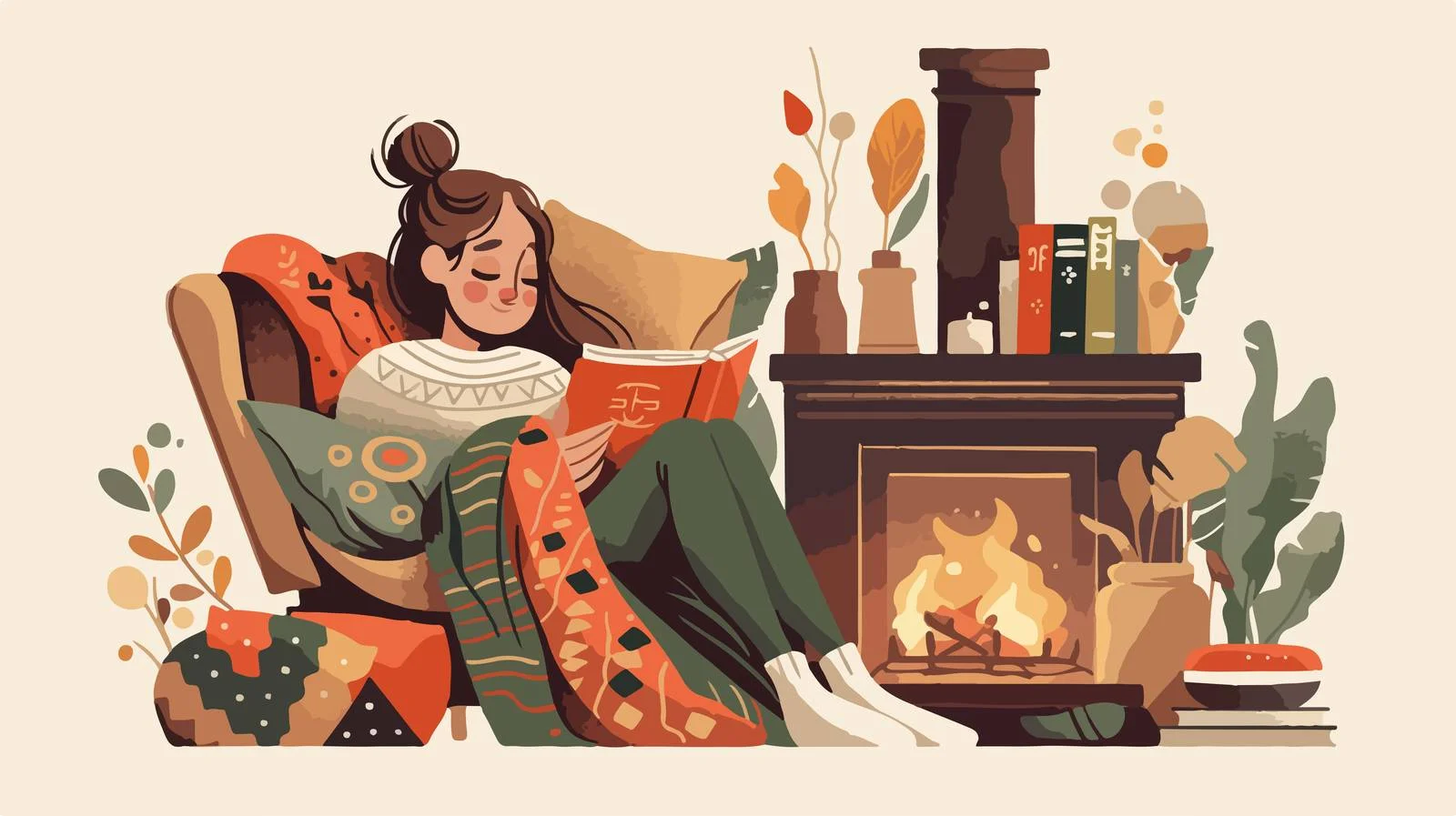 Cozy Hygge Home Decor Isolated — free download from Dotvec