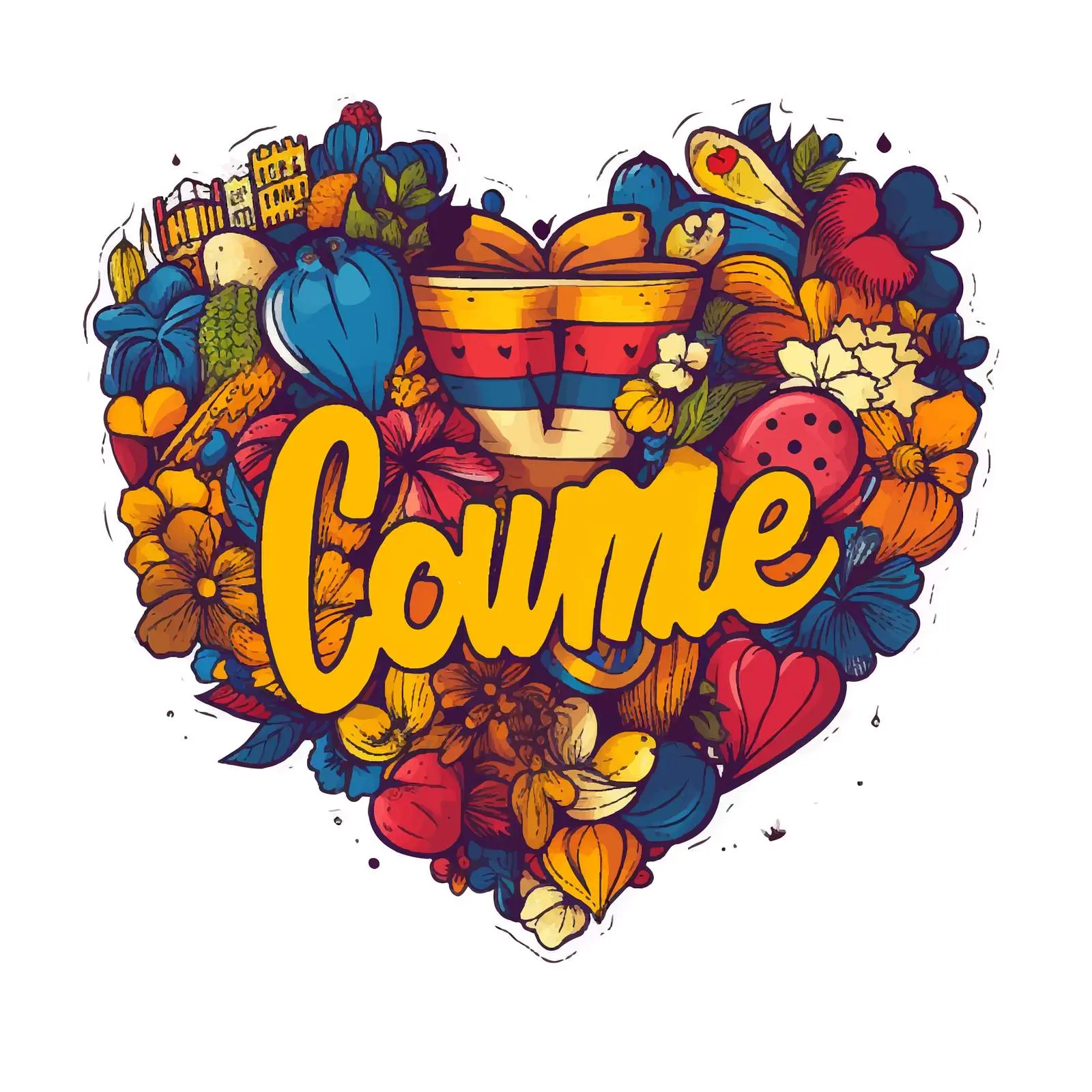 Colombia Patriotic Cartoon Vector Illustration — free download from Dotvec