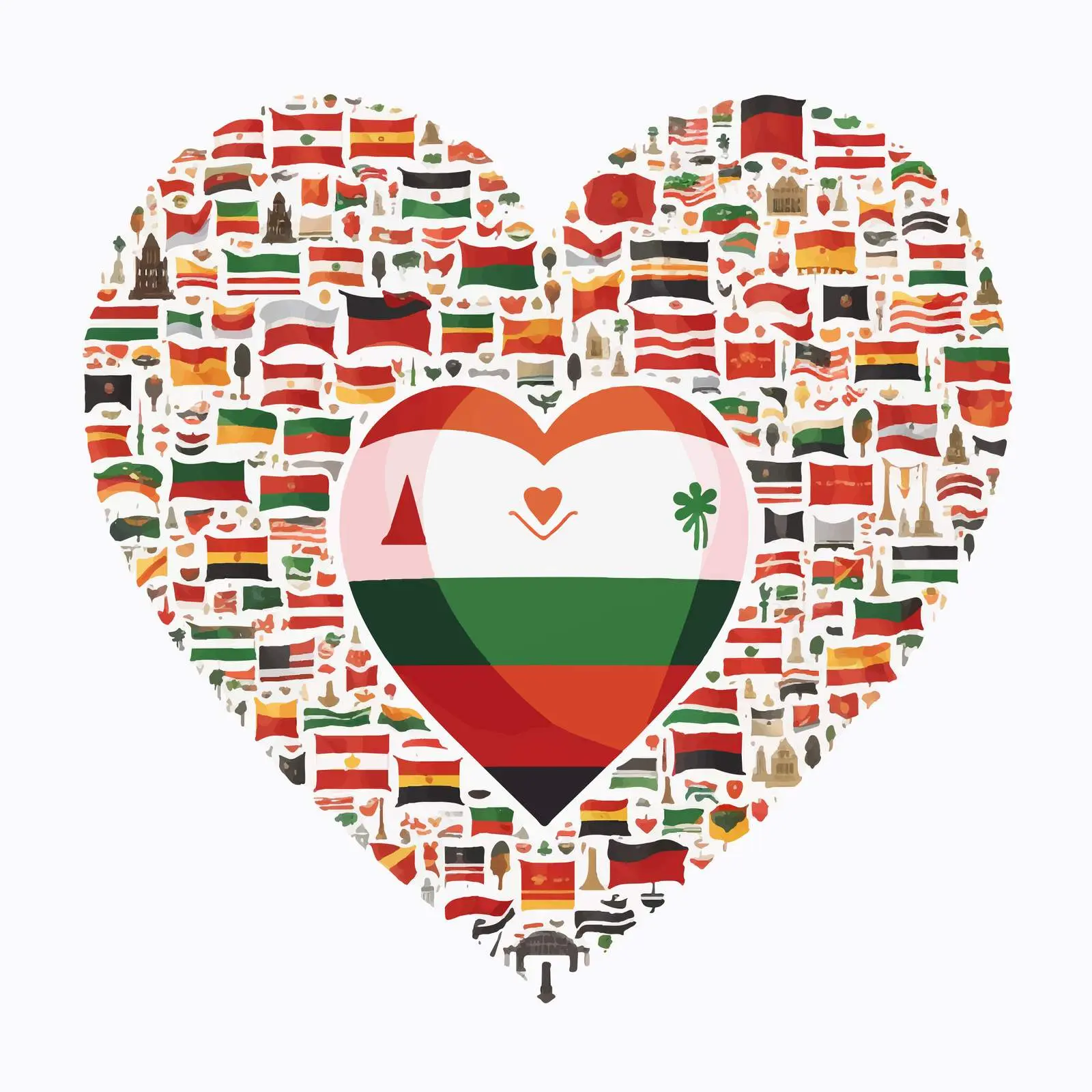 I Love Iraq Patriotic Cartoon Vector Illustration — free download from Dotvec