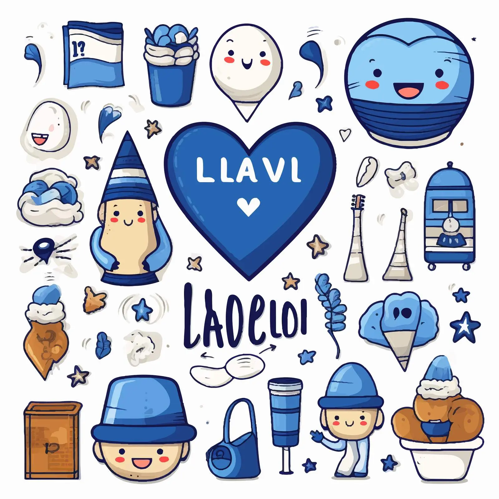 Patriotic Israel Cartoon Vector Sublimation Bundle — free download from Dotvec