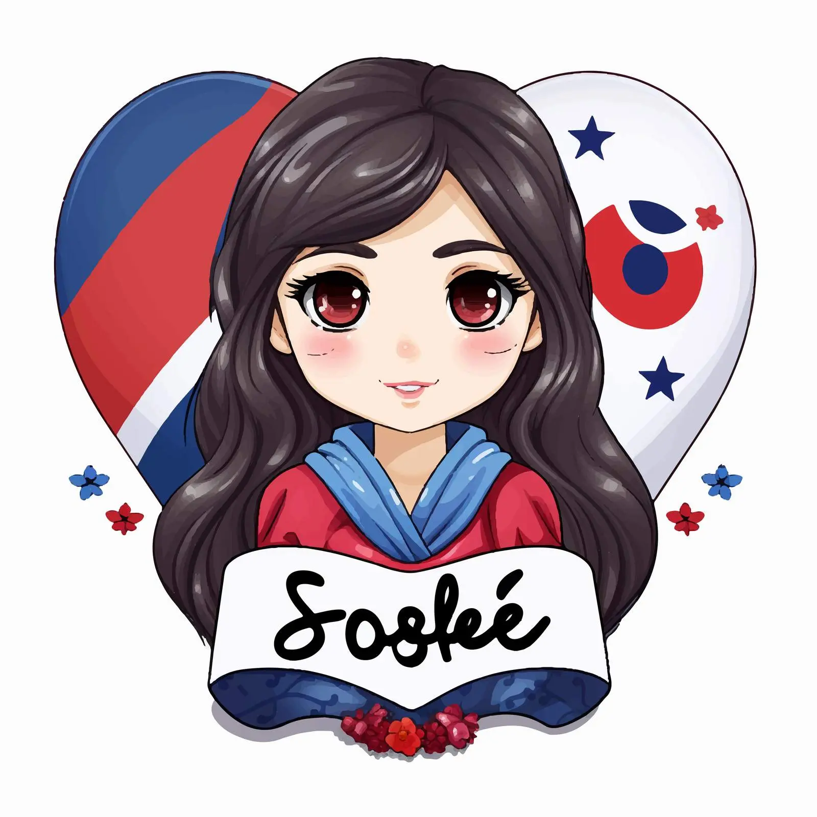 Patriotic South Korea Cartoon Vector Design — free download from Dotvec