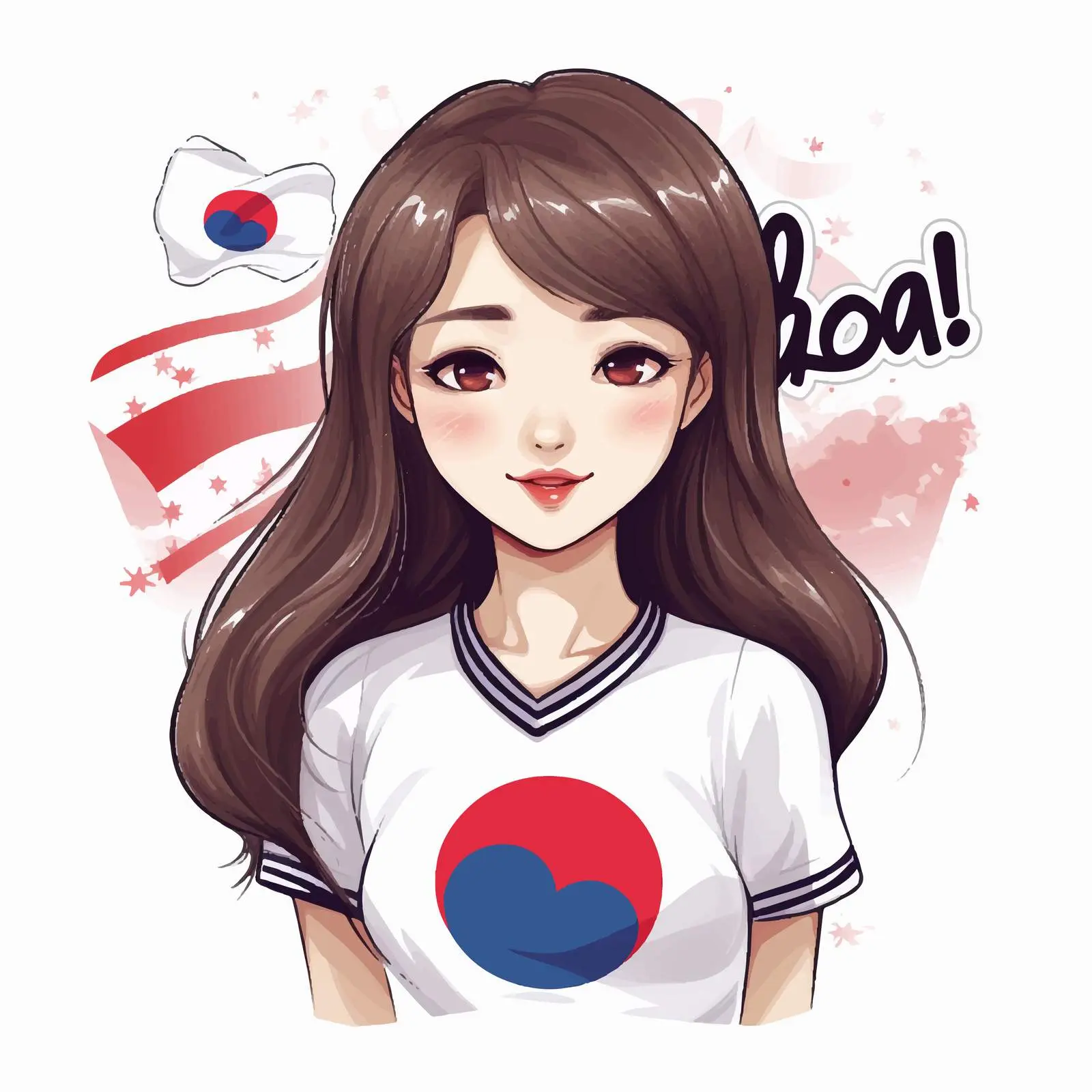 Patriotic South Korea Cartoon Sublimation Vector Bundle — free download from Dotvec