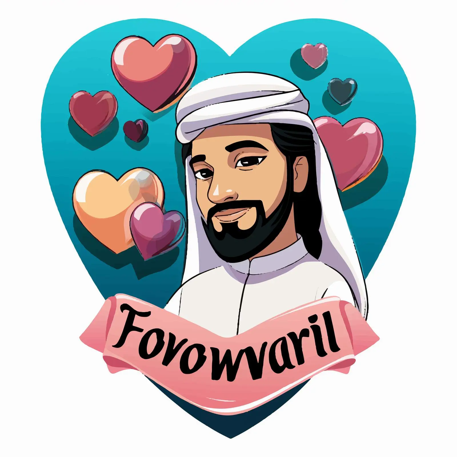 I Love Kuwait Patriotic Cartoon Vector Bundle – free fan art image from Dotvec
