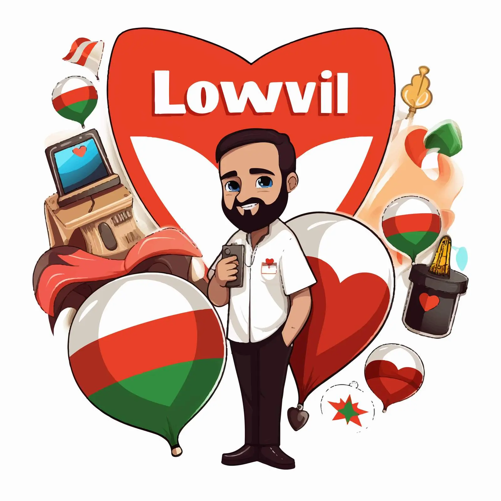 Kuwait Patriotic Cartoon Vector Design Bundle — free download from Dotvec