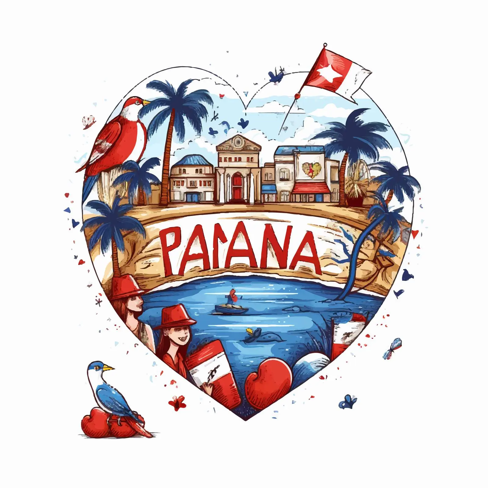 Patriotic Panama Sublimation Cartoon Vector Bundle — free download from Dotvec