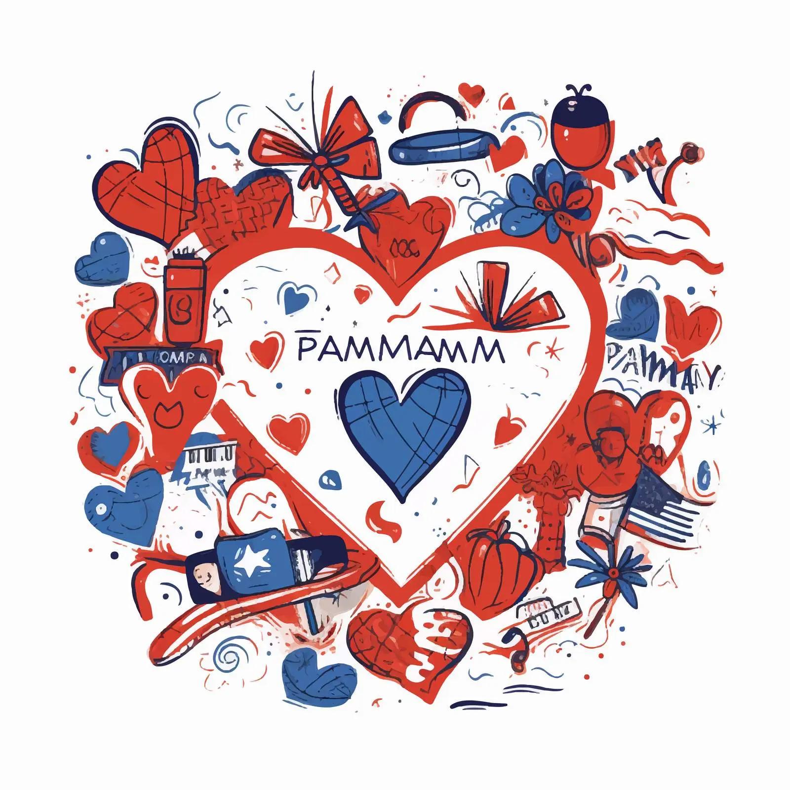 I Love Panama Patriotic Cartoon Vector Design – free souvenir image from Dotvec