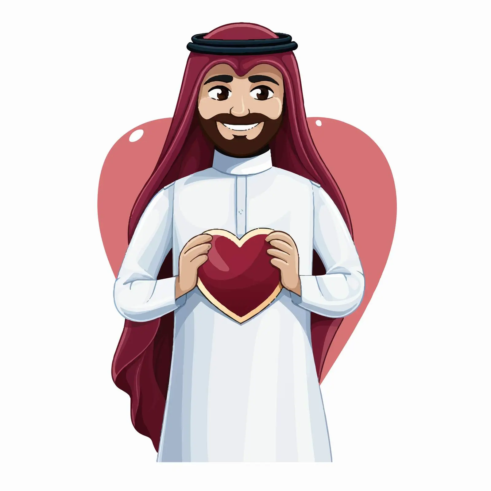 Qatar Patriotic Cartoon Vector Sublimation Design — free download from Dotvec