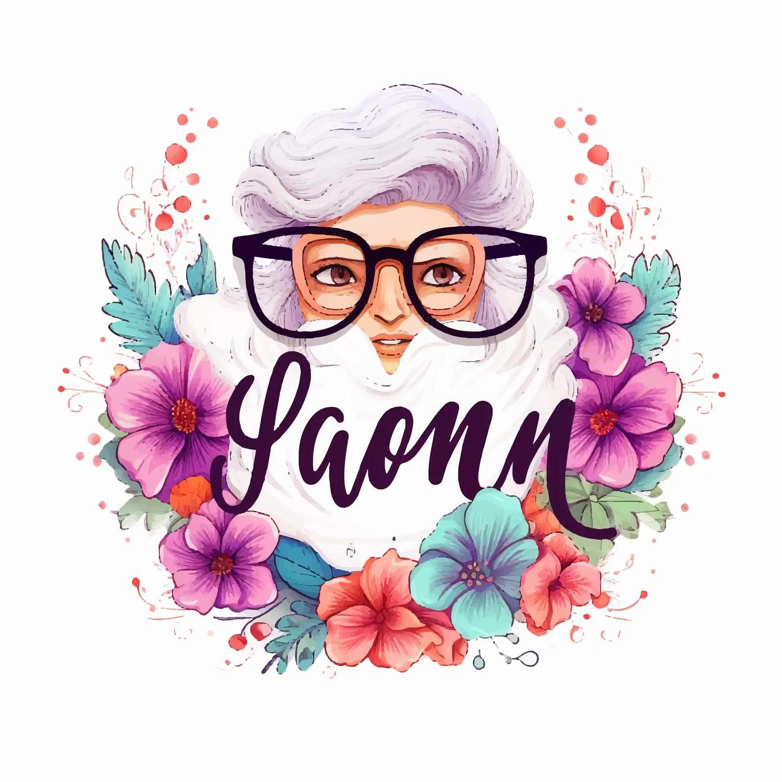 Calligraphic I Love You Grandma Design — free download from Dotvec