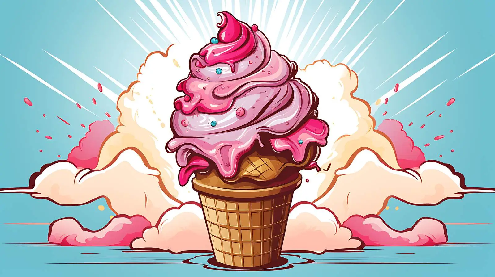 Retro Ice Cream Poster Illustration — free download from Dotvec