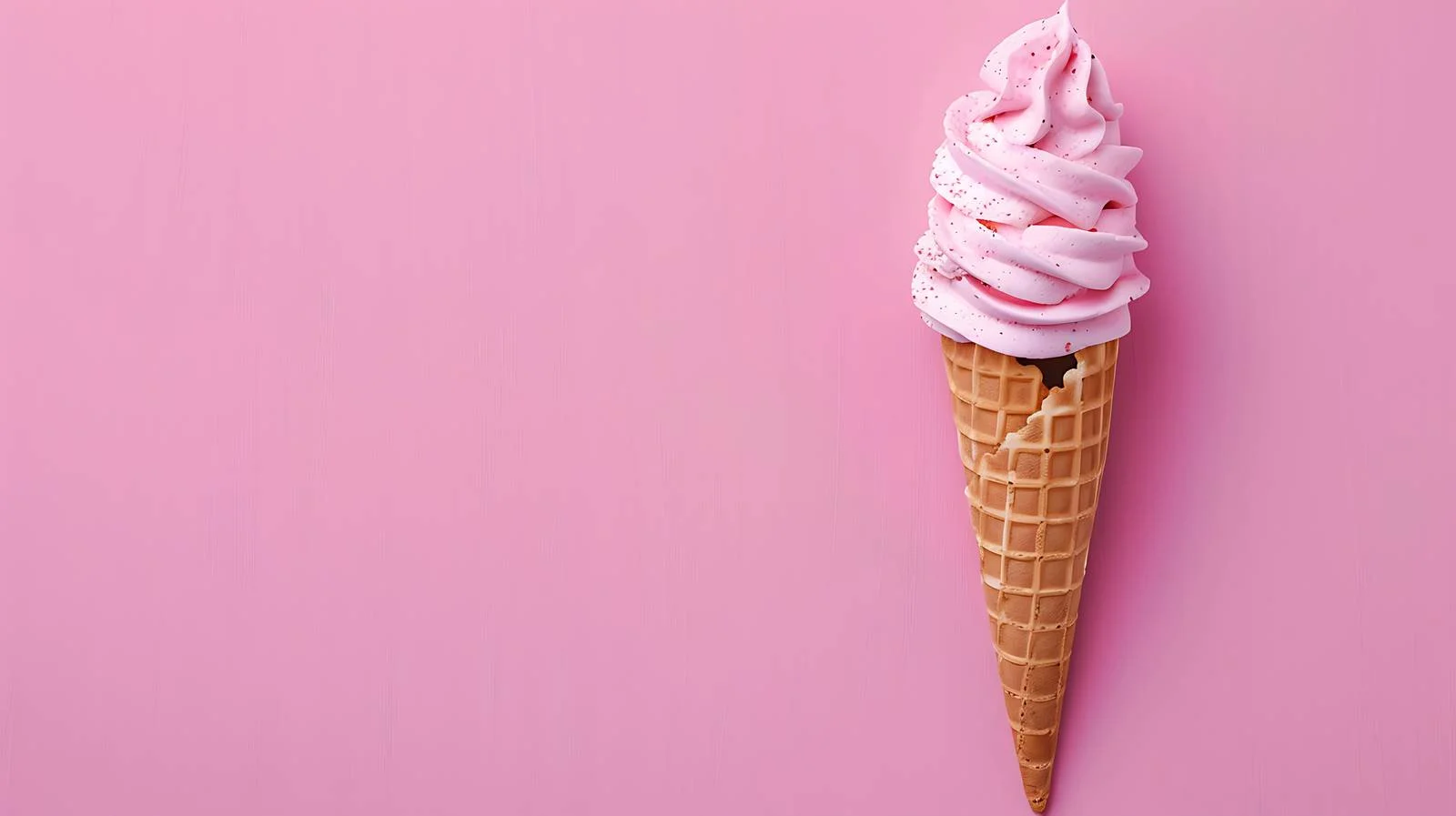 Minimalist Ice Cream Cone on Pink — free download from Dotvec