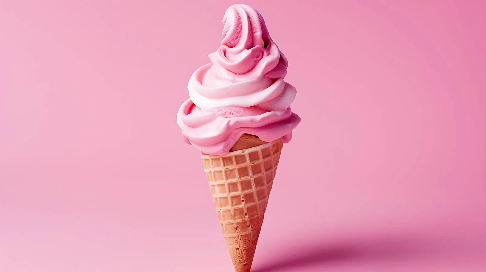 Minimalistic Ice Cream Cone on Pink — free download from Dotvec