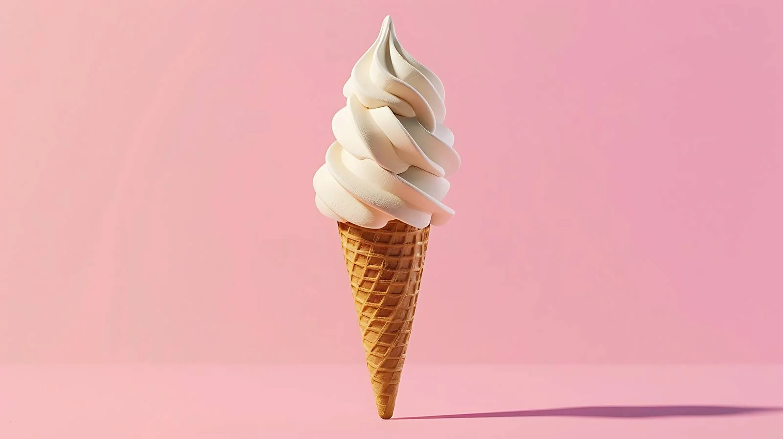 Minimal Ice Cream Cone on Pink — free download from Dotvec