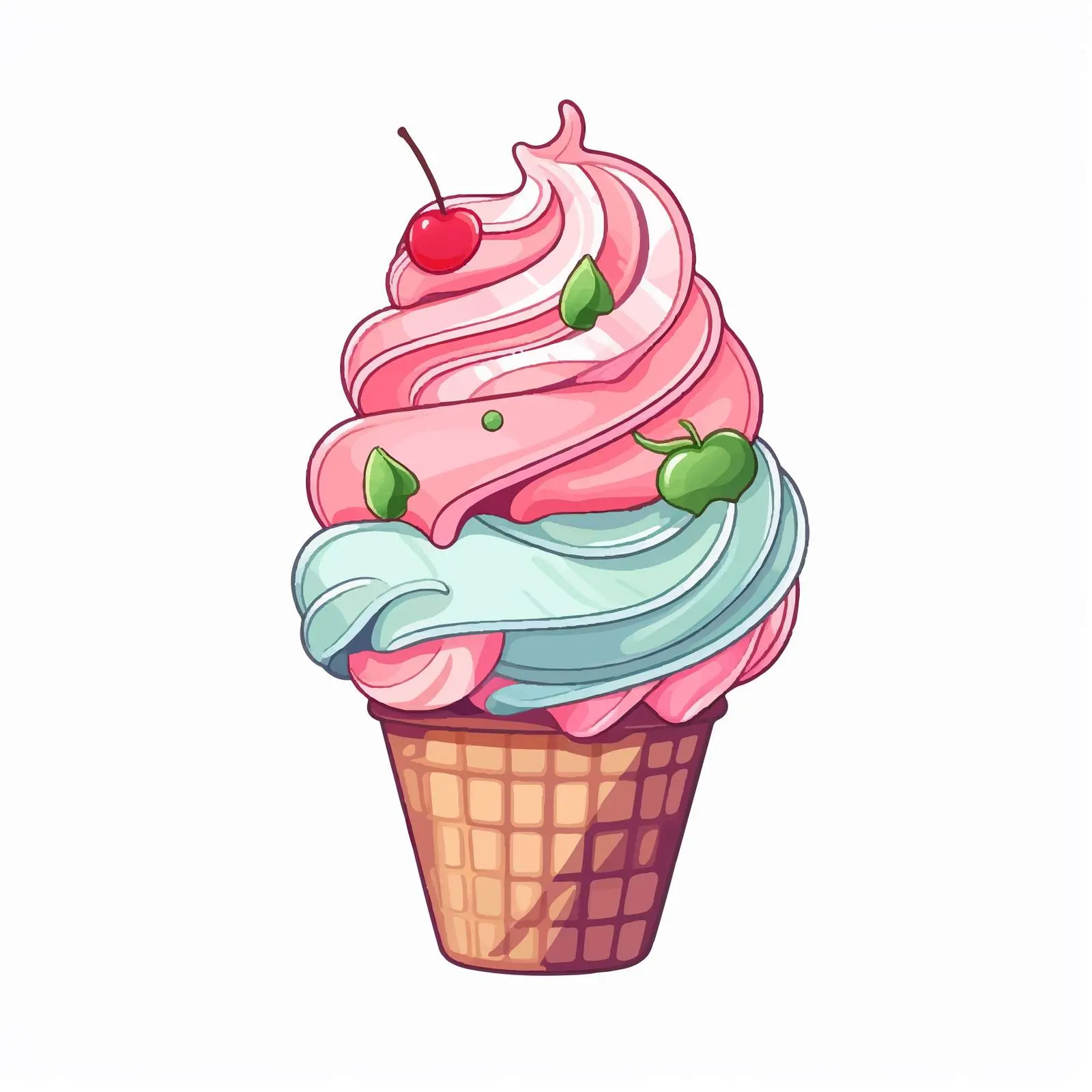 Ice Cream Line Art Vector Illustration — free download from Dotvec