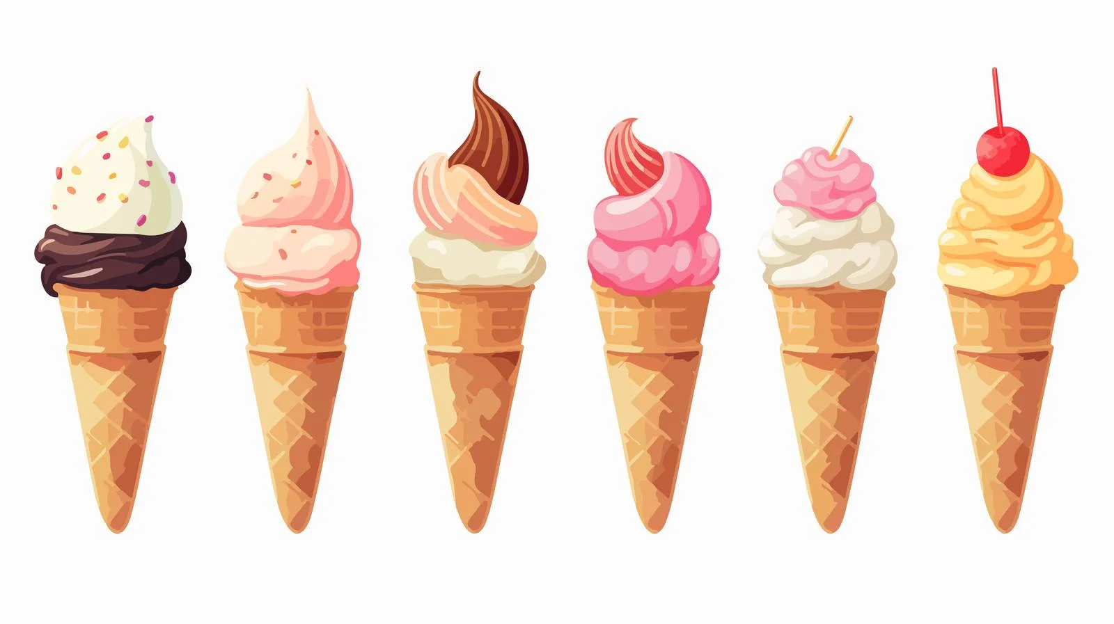 High-Quality Cartoon Ice Cream Illustration — free download from Dotvec