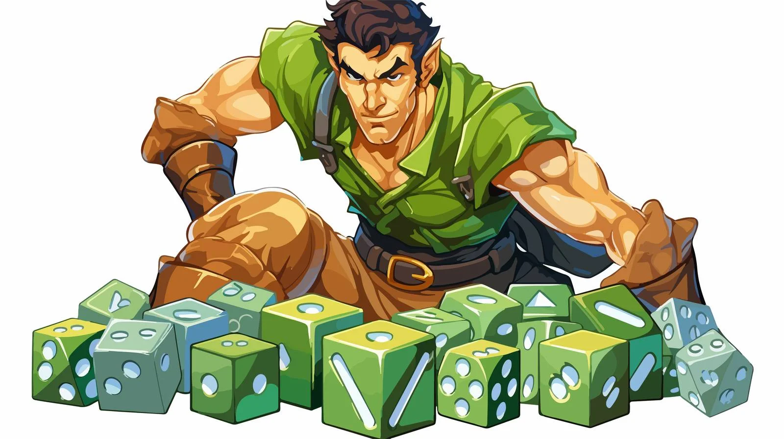 Elven Fighter Natural Twenty Icon — free download from Dotvec