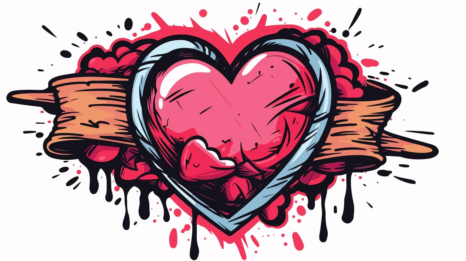 Vintage Distressed Sticker Tattoo Design — free download from Dotvec