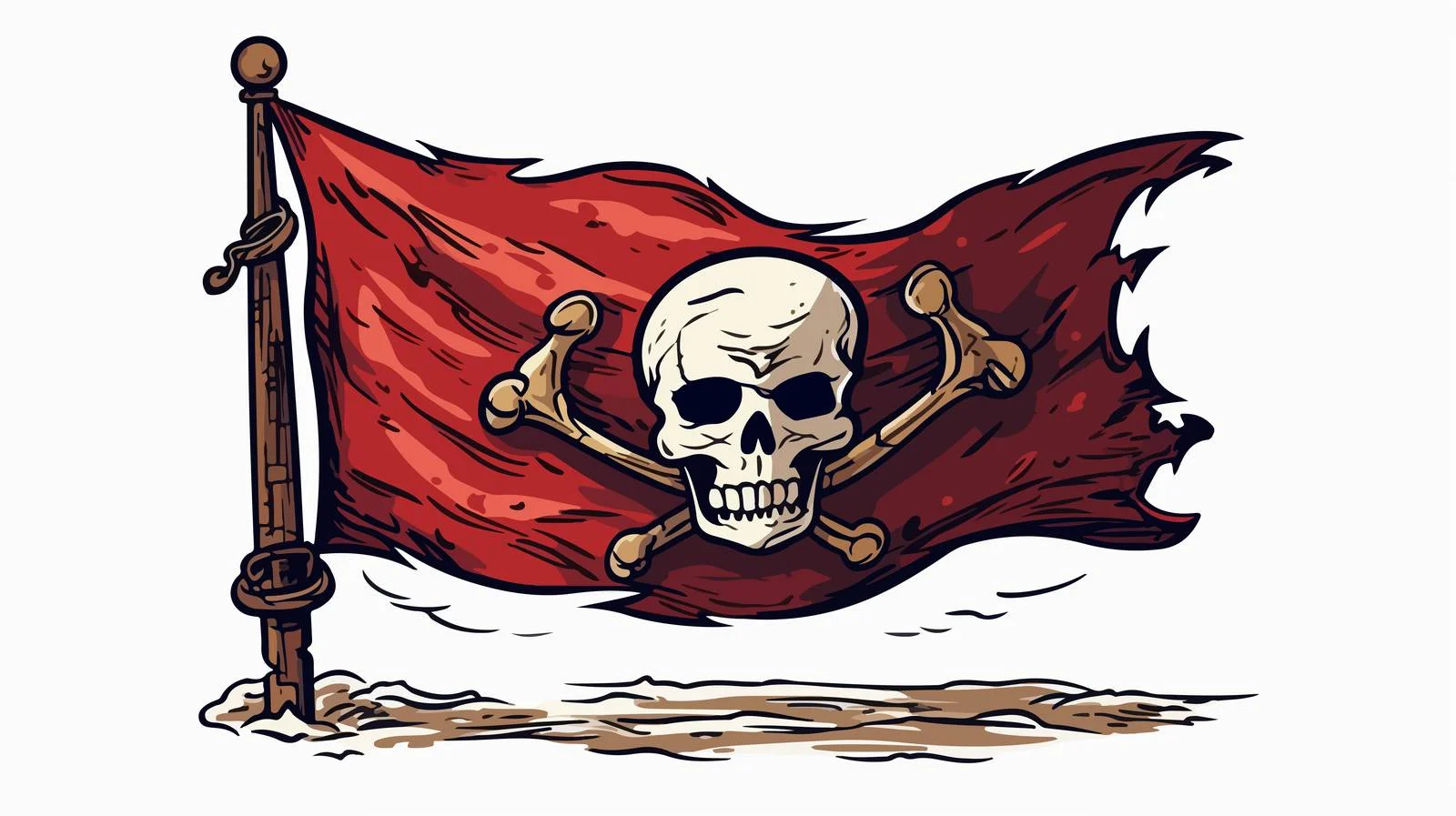 Pirate Distressed Sticker Tattoo Style Image — free download from Dotvec