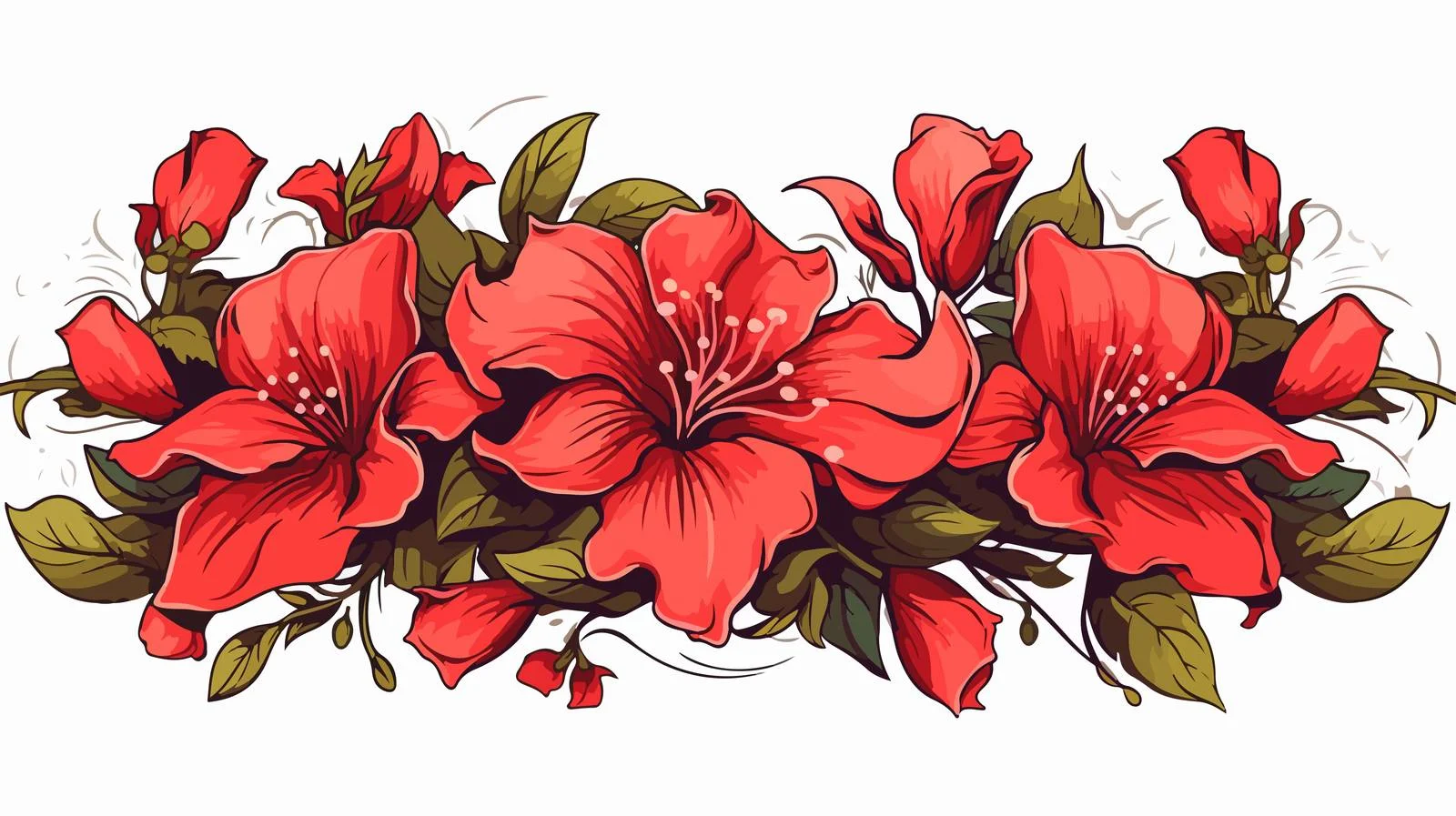 Tattoo Banner Flowers Design — free download from Dotvec