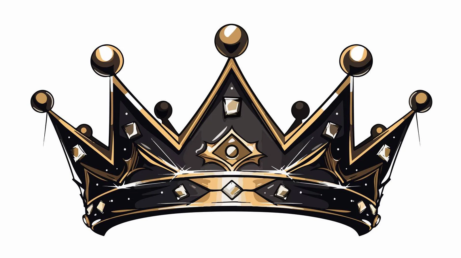 Regal Crown Tattoo Illustration — free download from Dotvec