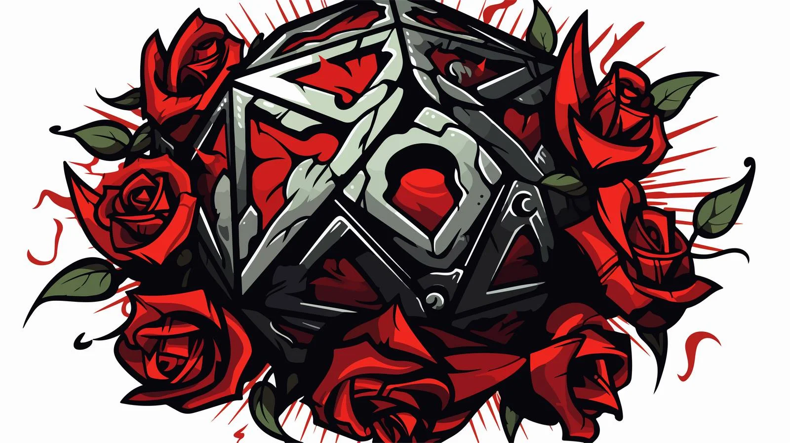 Iconic D20 Tattoo Stock Vector Image — free download from Dotvec