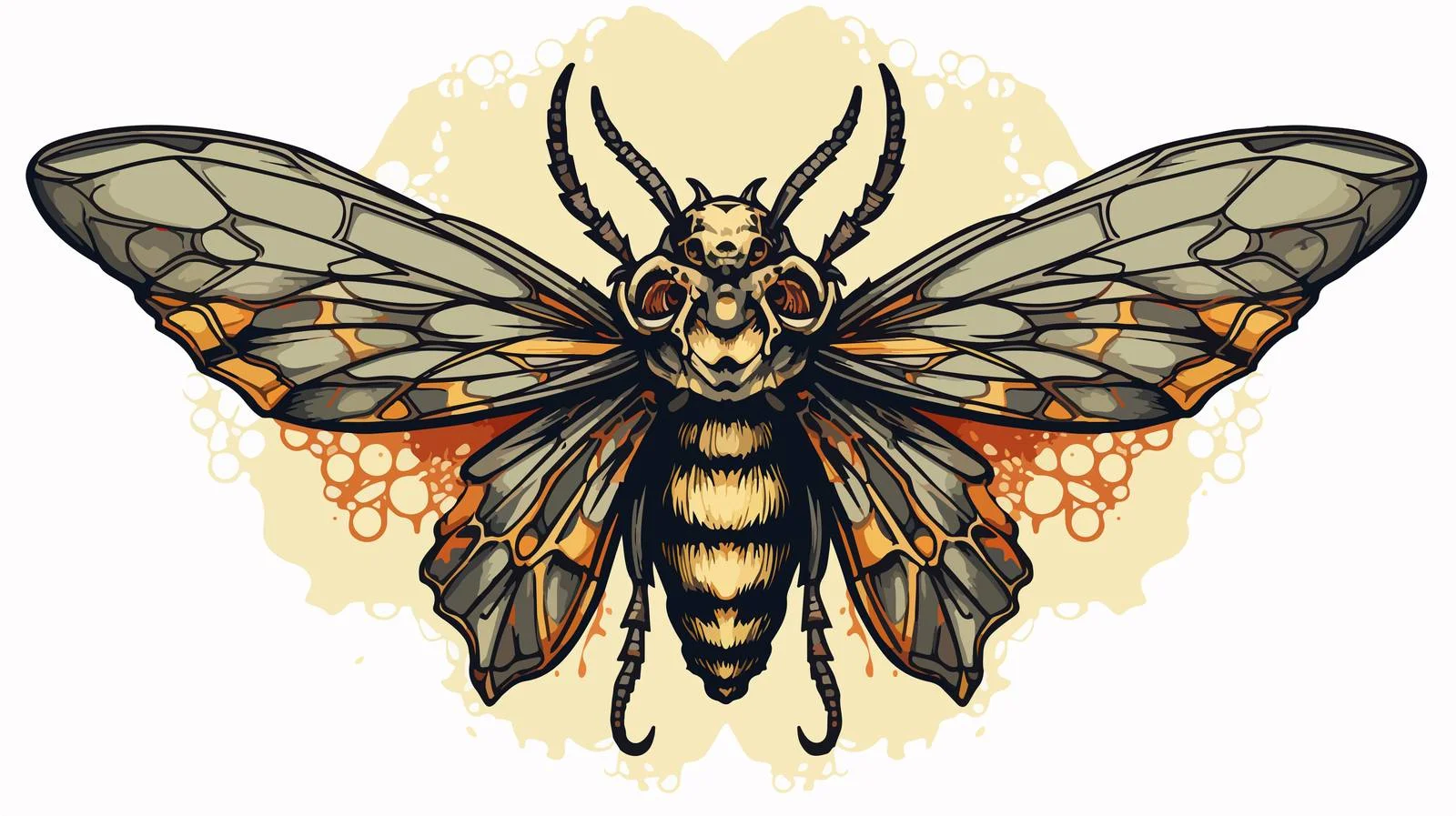 Death's Head Moth Tattoo Art — free download from Dotvec