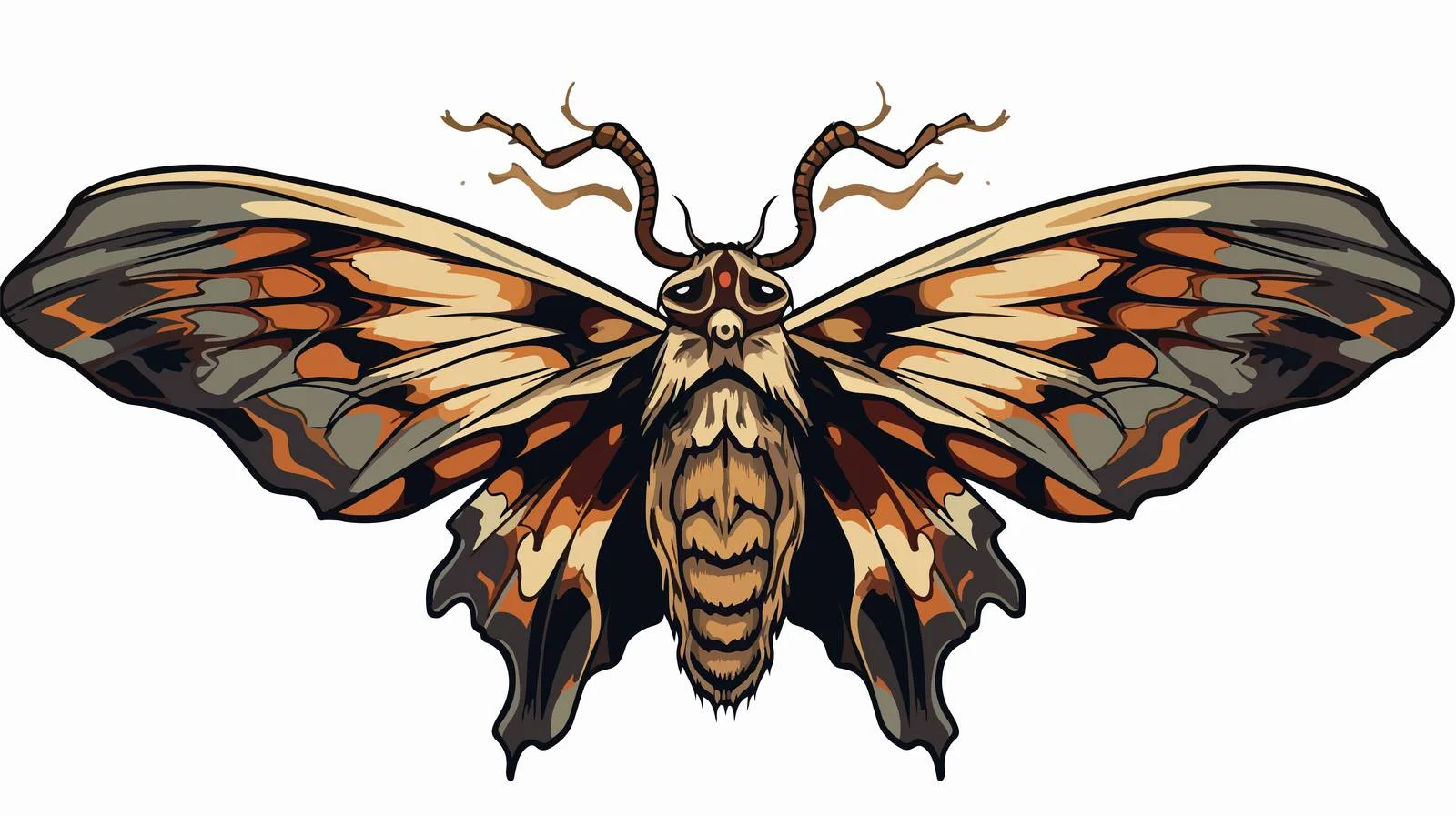 Death's Head Moth Tattoo Style Image — free download from Dotvec