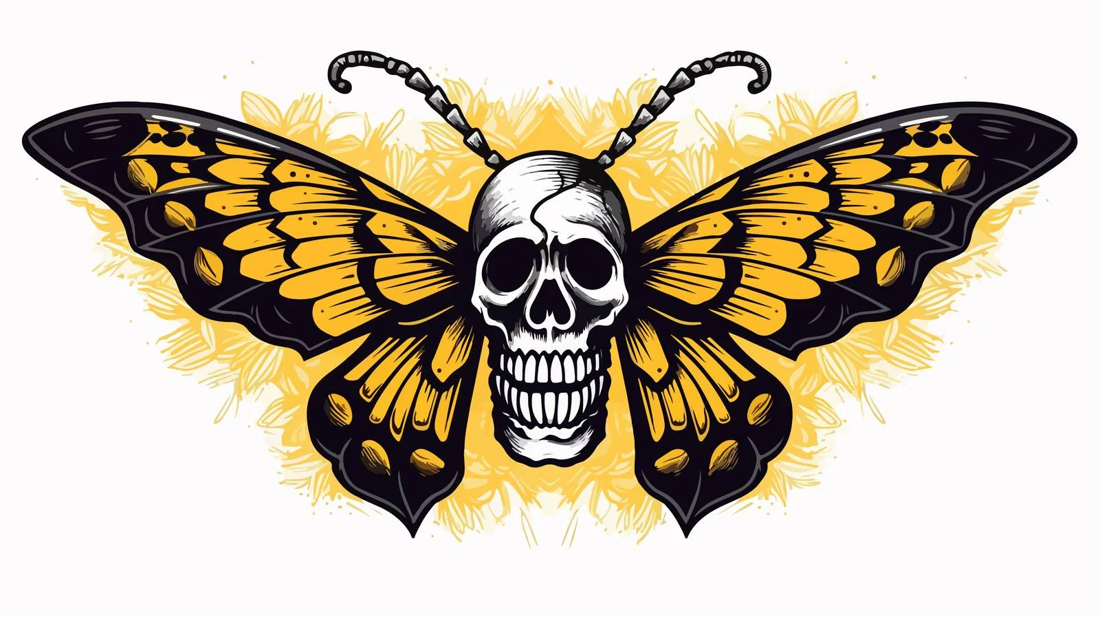 Death's Head Moth Tattoo Style Image — free download from Dotvec