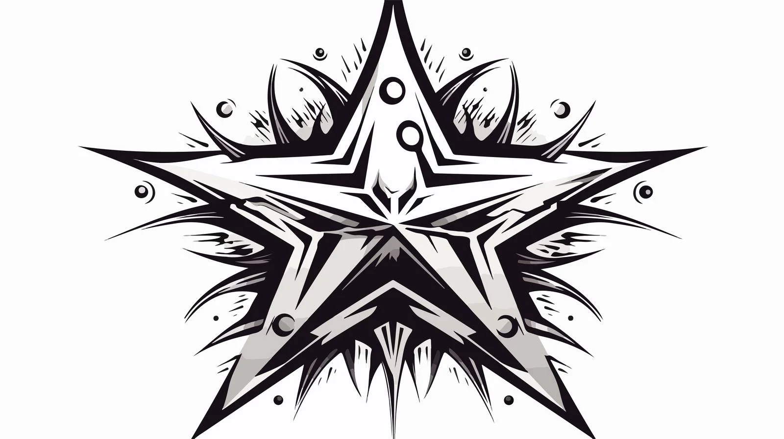 Iconic Star Tattoo Illustration — free download from Dotvec